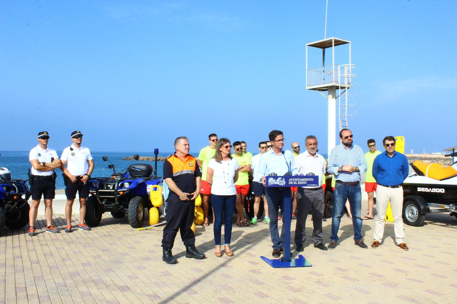 Presentación del Plan de Playas de El Ejido, en el mes de junio.