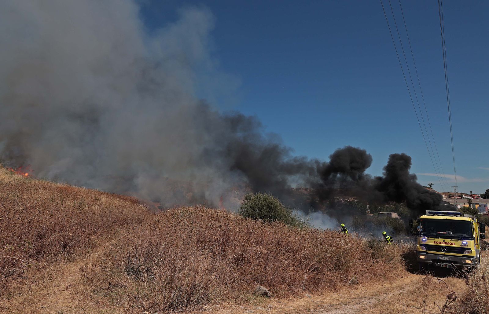 Imágenes del incendio en Los Pastores