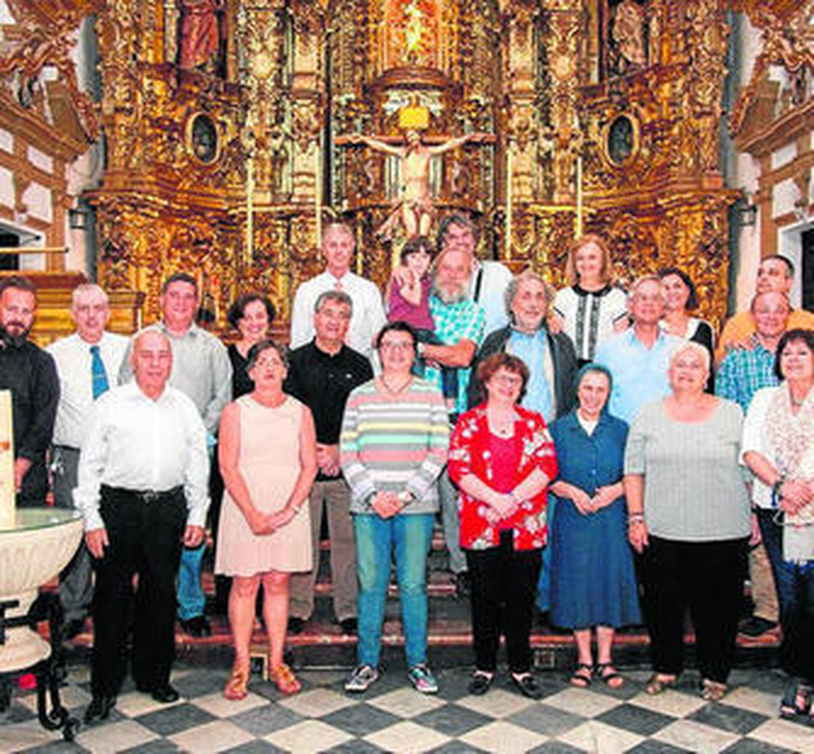 Los miembros de Al Palo y de Gerasa, en el acto del viernes.