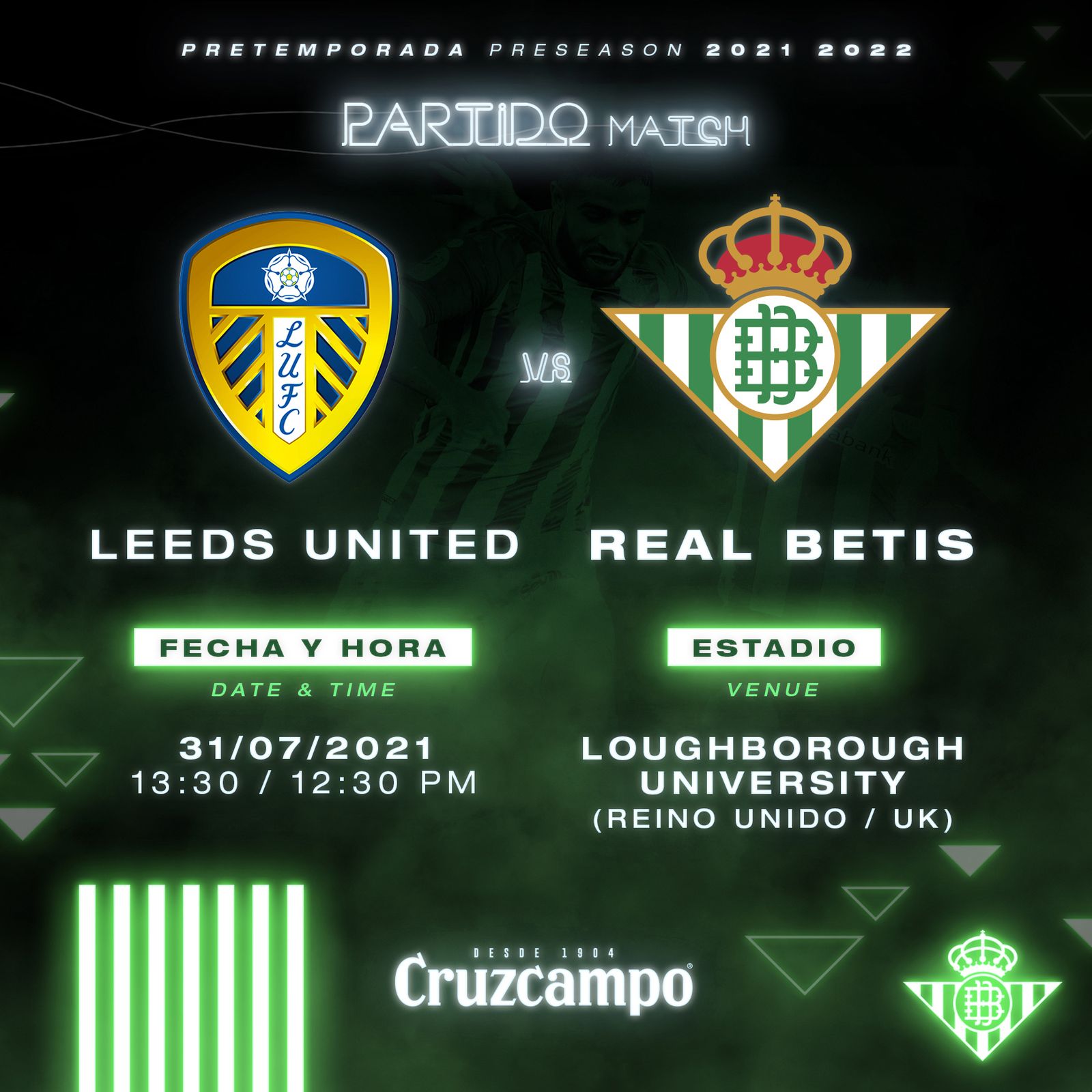 Imagen con la que se ha anunciado el amistoso ante el Leeds United.