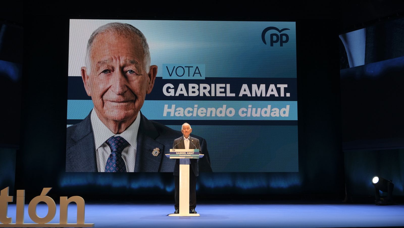 Imágenes de Rajoy apoyando la candidatura de Gabriel Amat a la Alcaldía de Roquetas de Mar