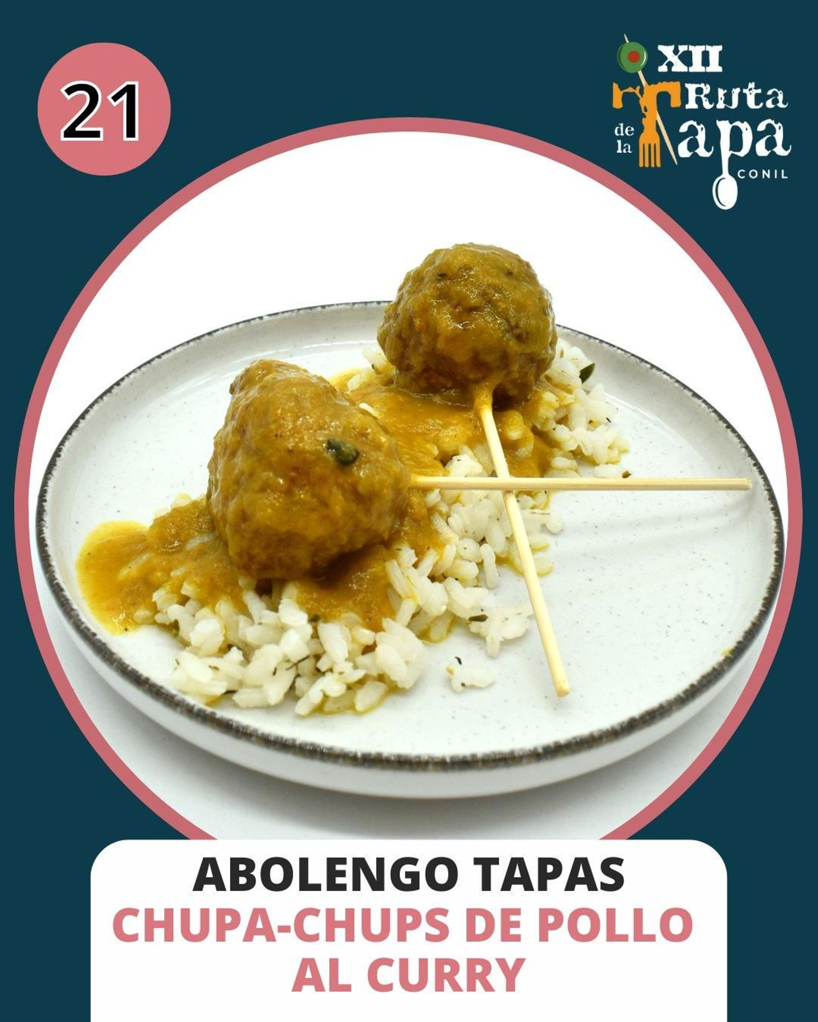 Abolengo Tapas / Tapa: Chupa-chups de pollo al curry