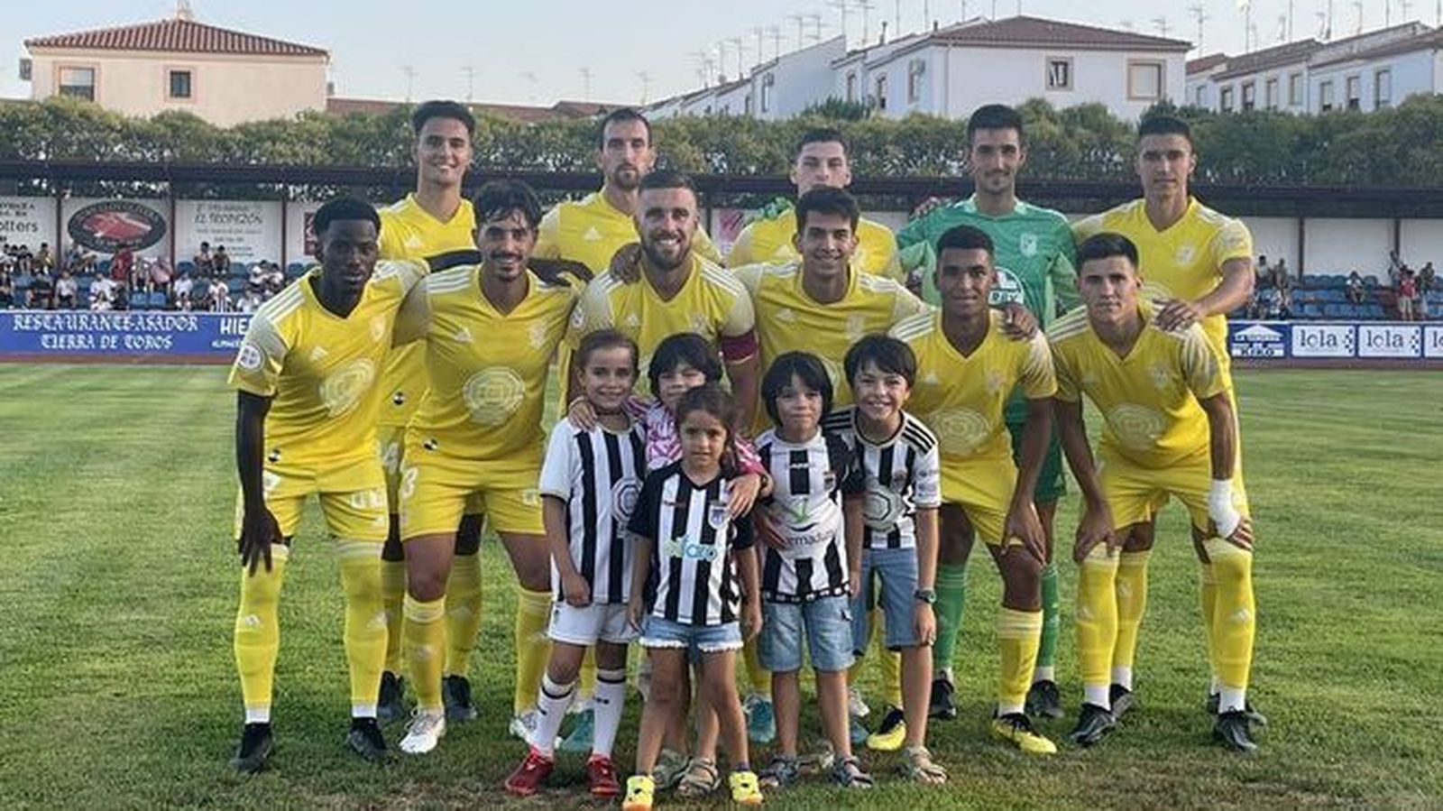 Una formación del CD Badajoz en la presente pretemporada