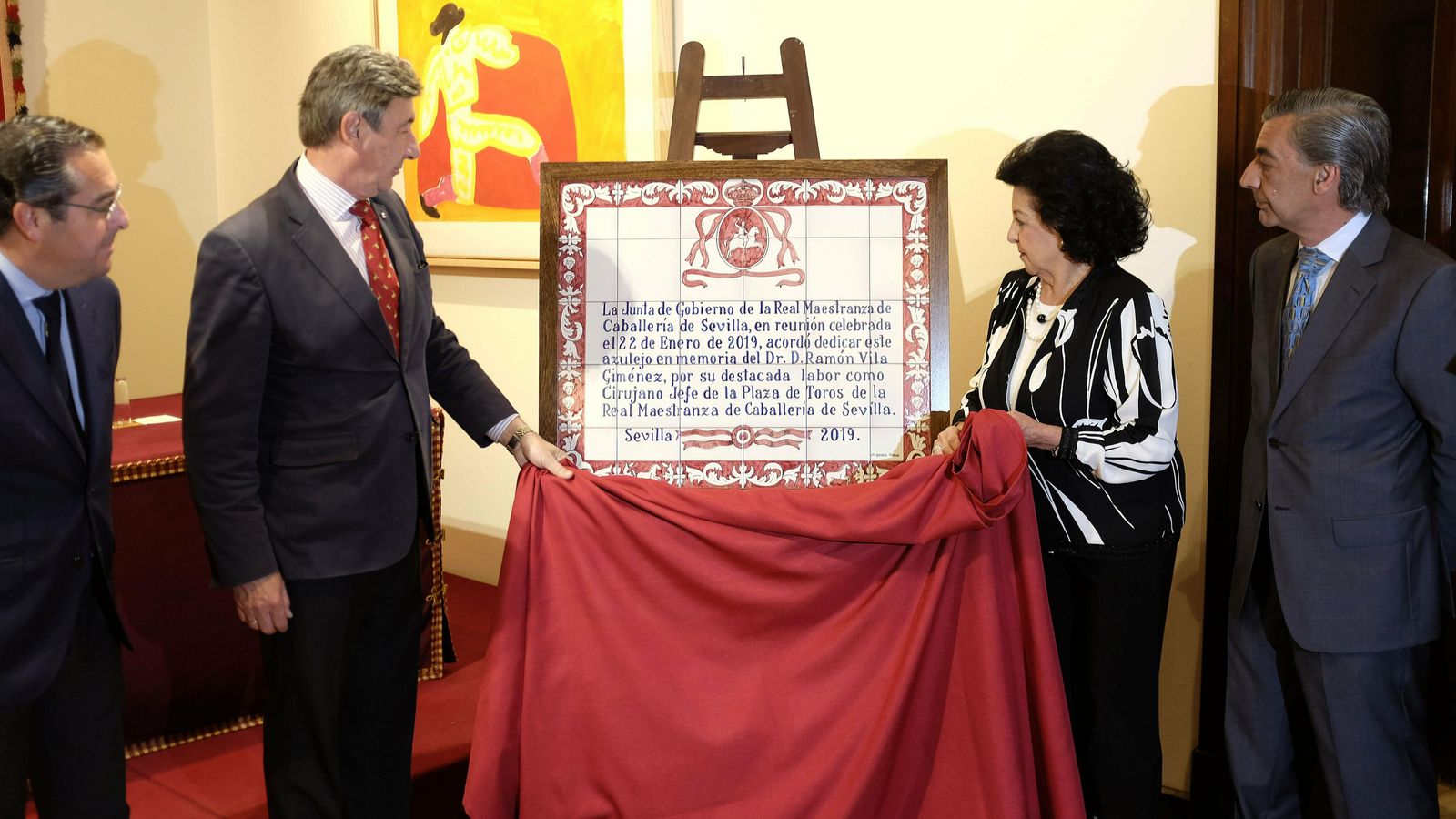 Descubrimiento del azulejo dedicado al doctor Ramón Vila Giménez.