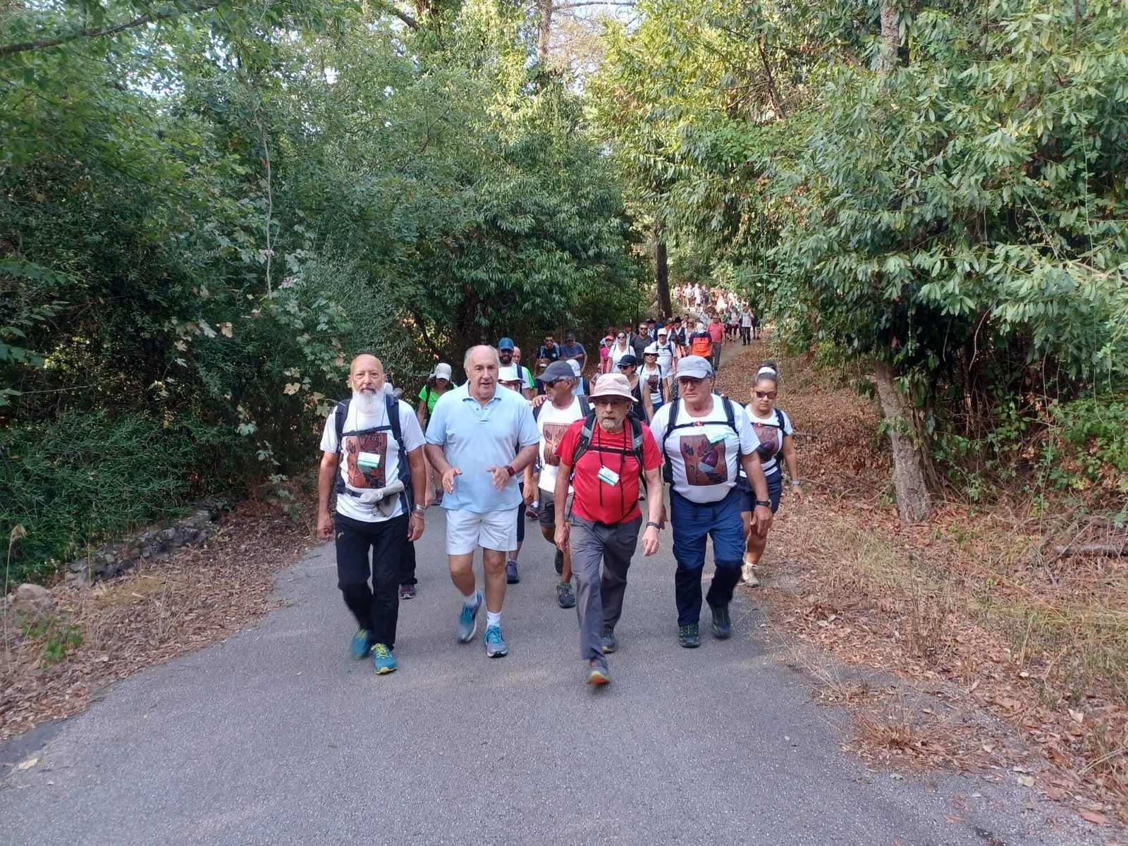 Los participantes en la Ruta Romántica.