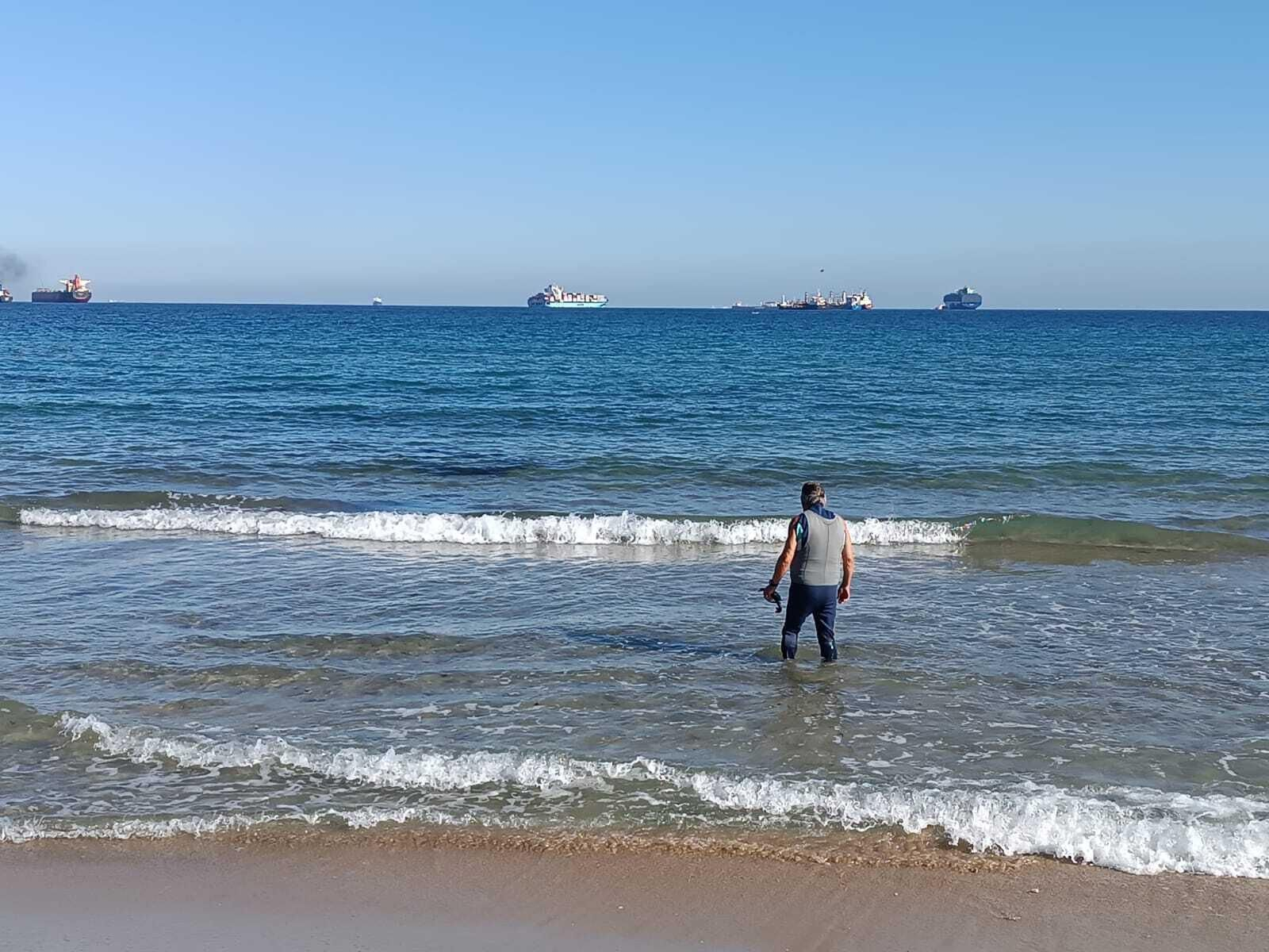 Playa de Getares un día de invierno