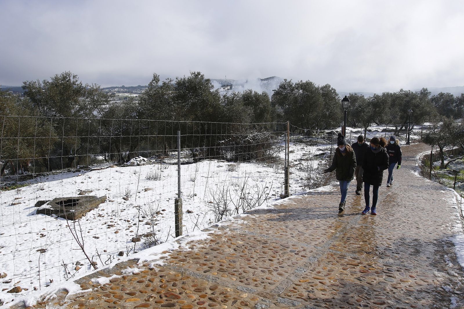 Nieva en la Sierra Norte de Sevilla