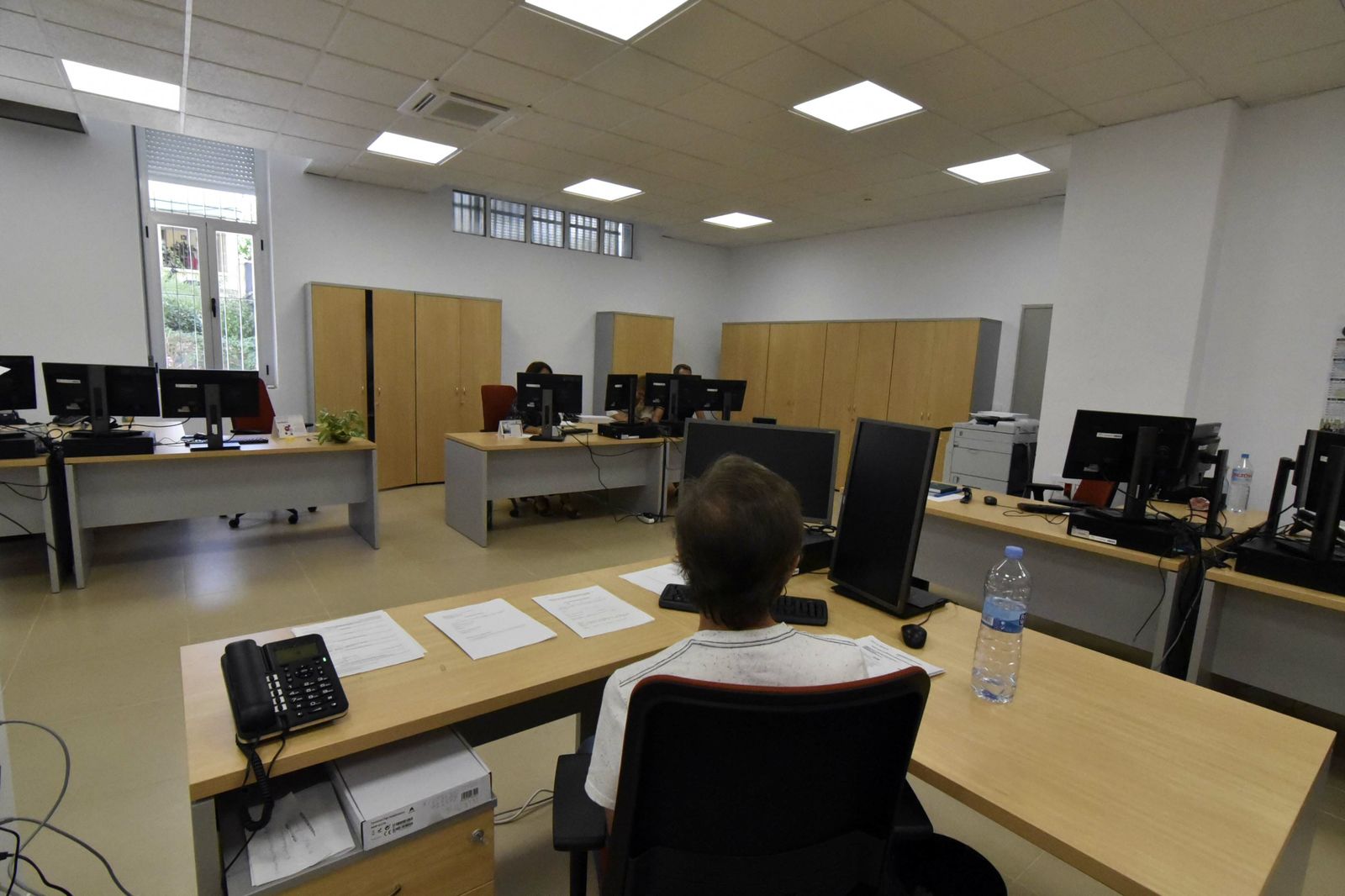 Uno de los juzgados de la plaza de la Constitución, en Algeciras