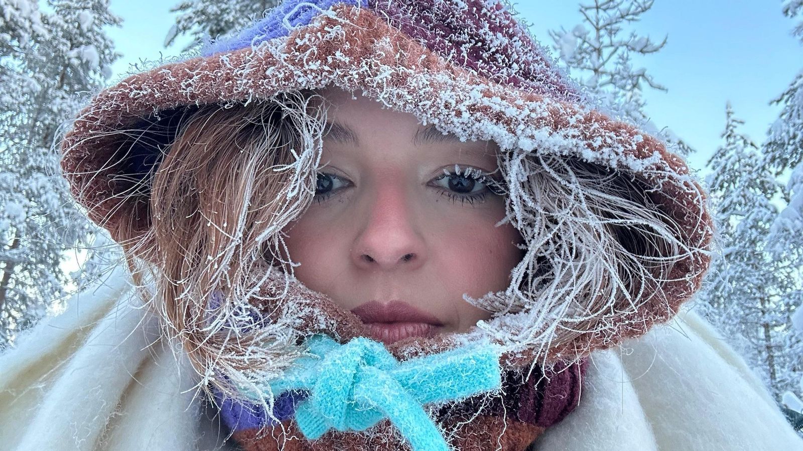 Clara Garrido, en Laponia.