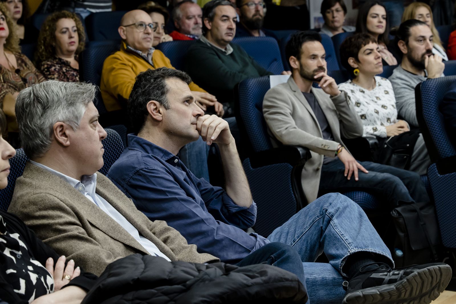Óscar Torres, Bruno García y David de la Cruz, en un acto en la Universidad de Cádiz.