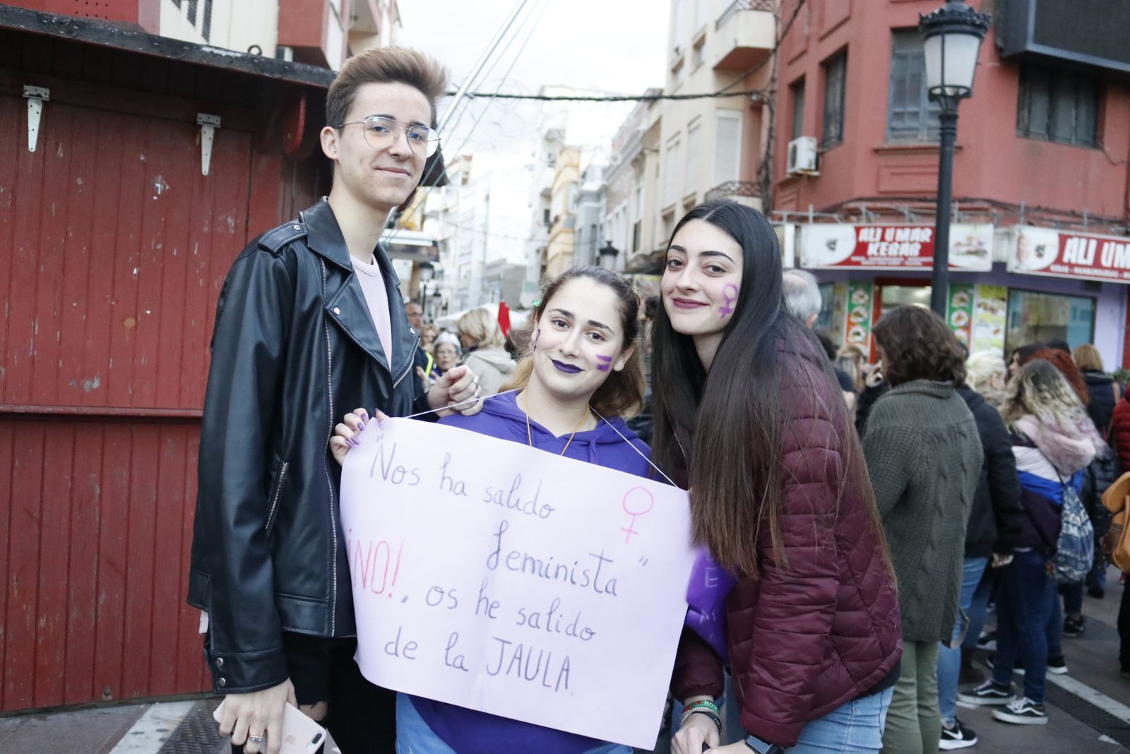 Imágenes de la manifestación por el Día de la Mujer en La Línea
