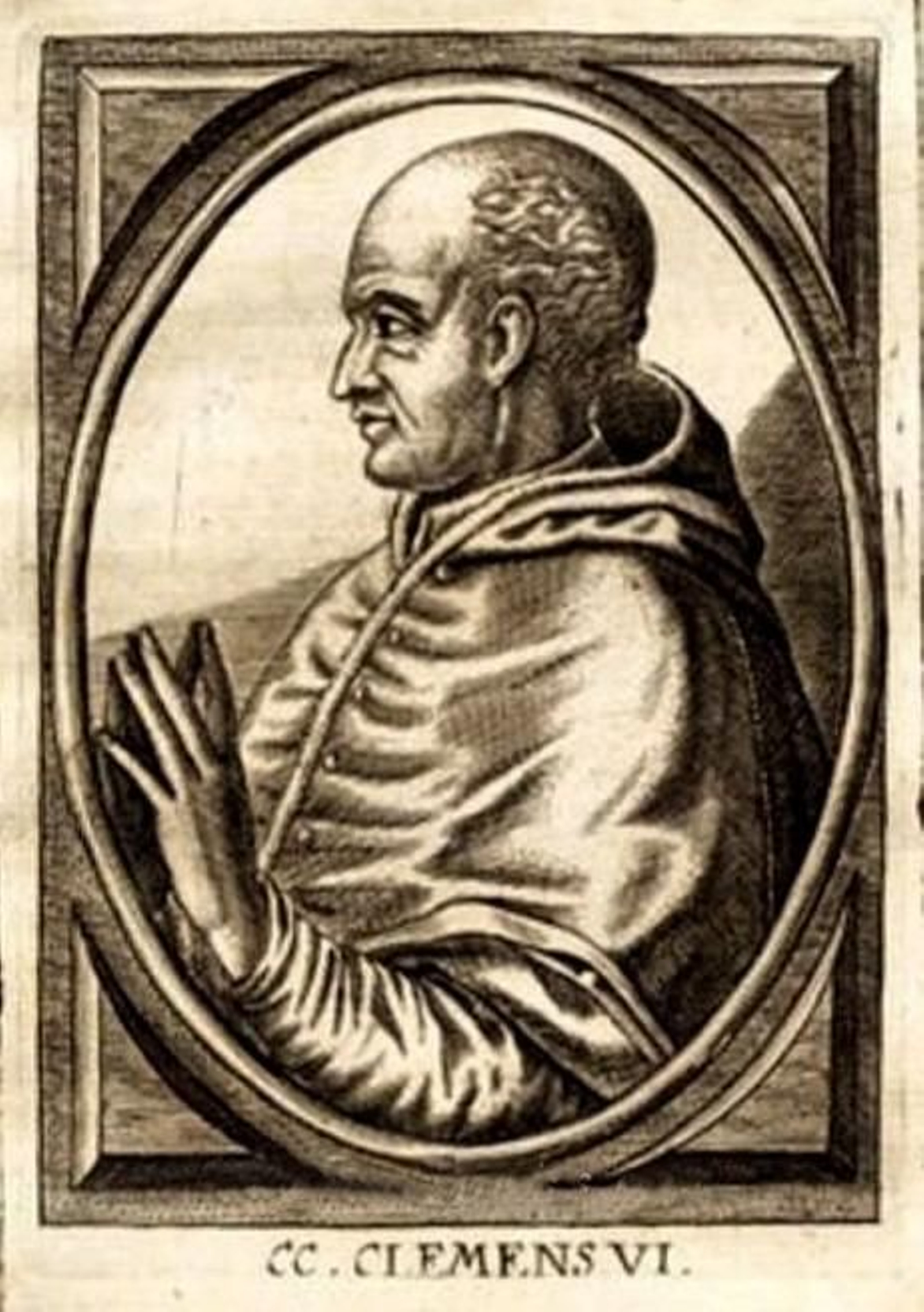 Grabado que representa al papa Clemente VI realizado en el año 1678.