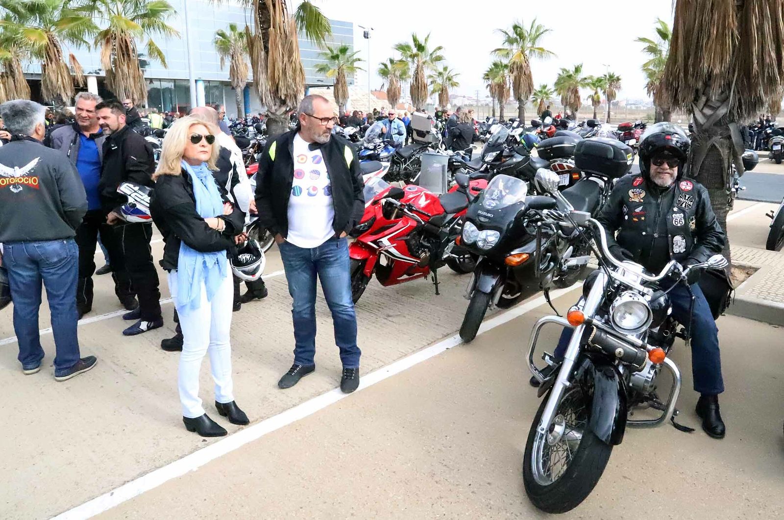 Imágenes de la concentración de motoristas por la seguridad