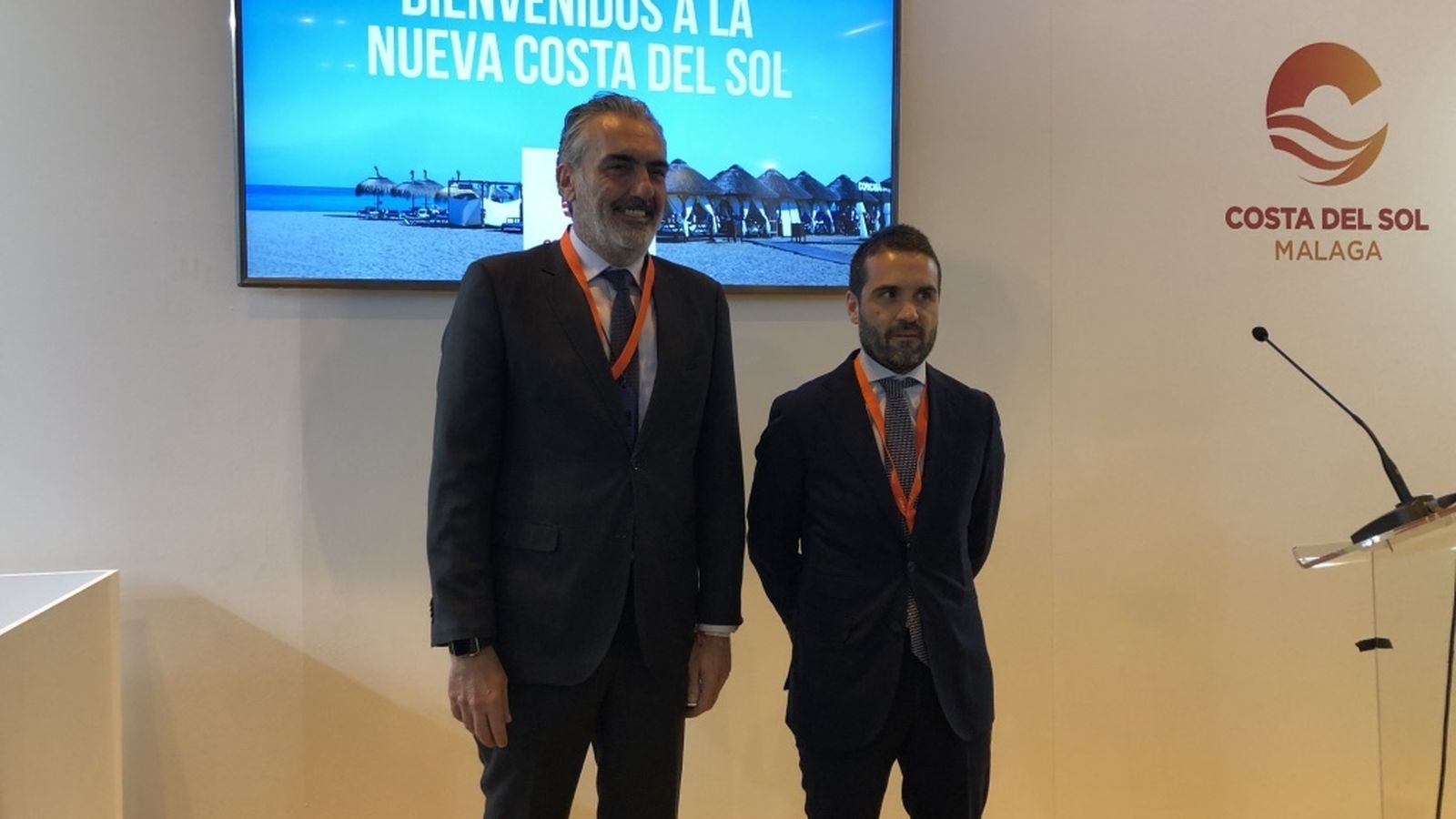 Luis Callejón y Jacobo Florido esta mañana en Fitur