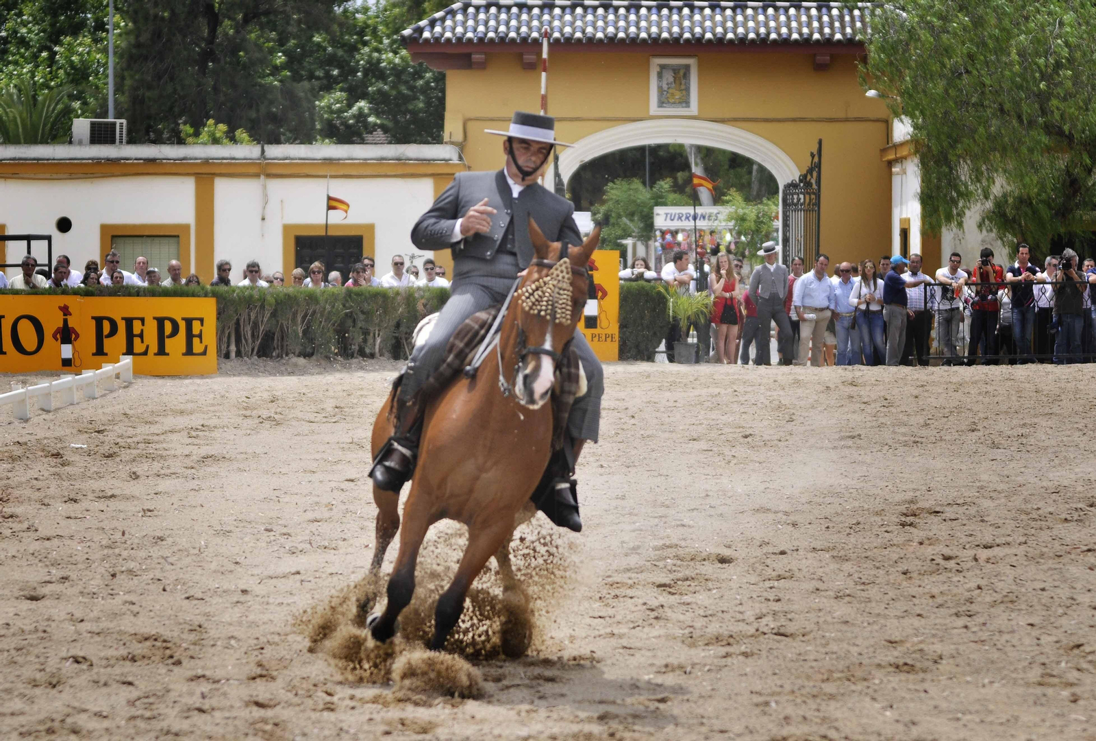 Una de las pruebas de doma celebradas durante la Feria del Caballo.