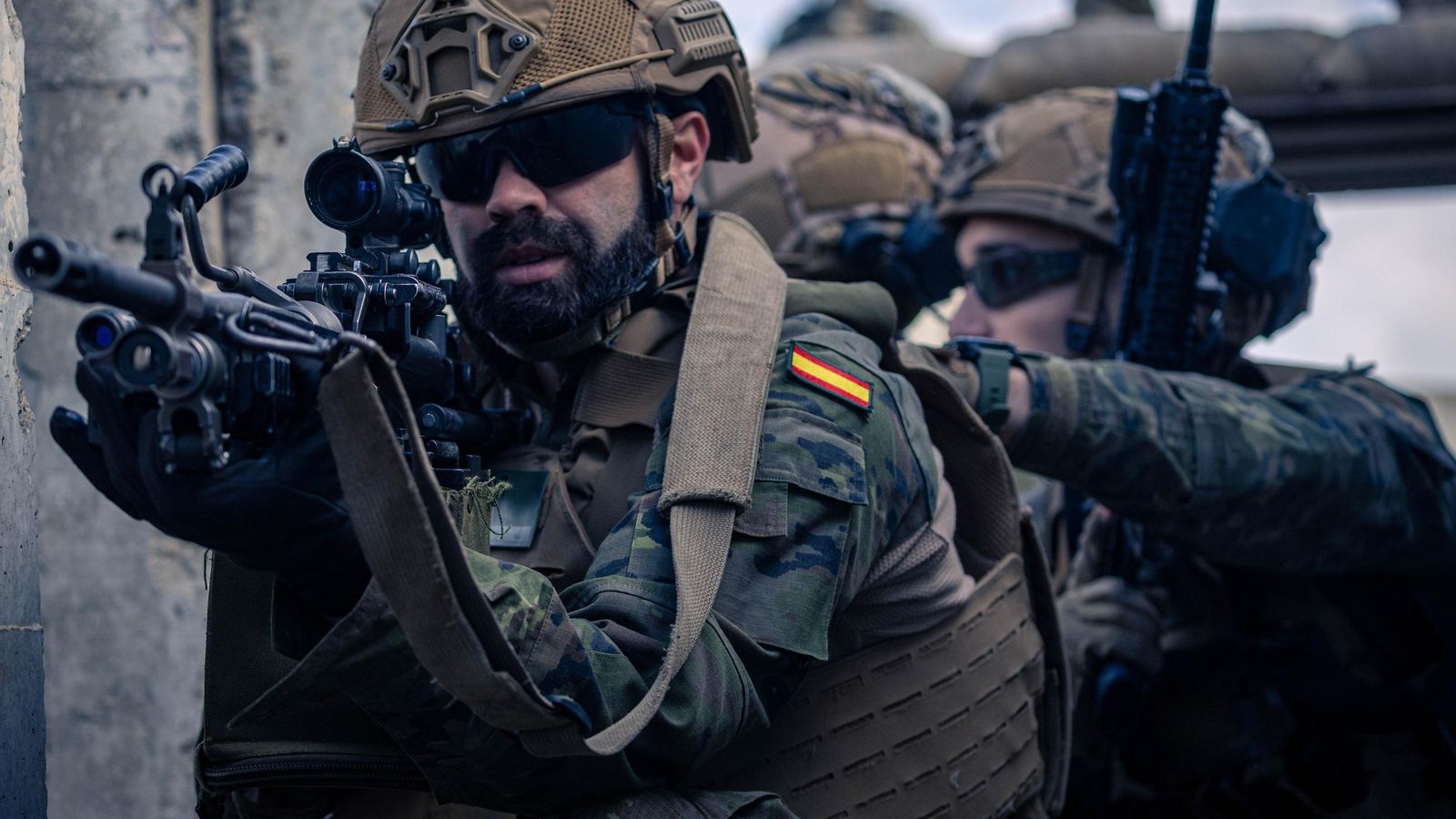 Ejercicios de trincheras con unidades rumanas.