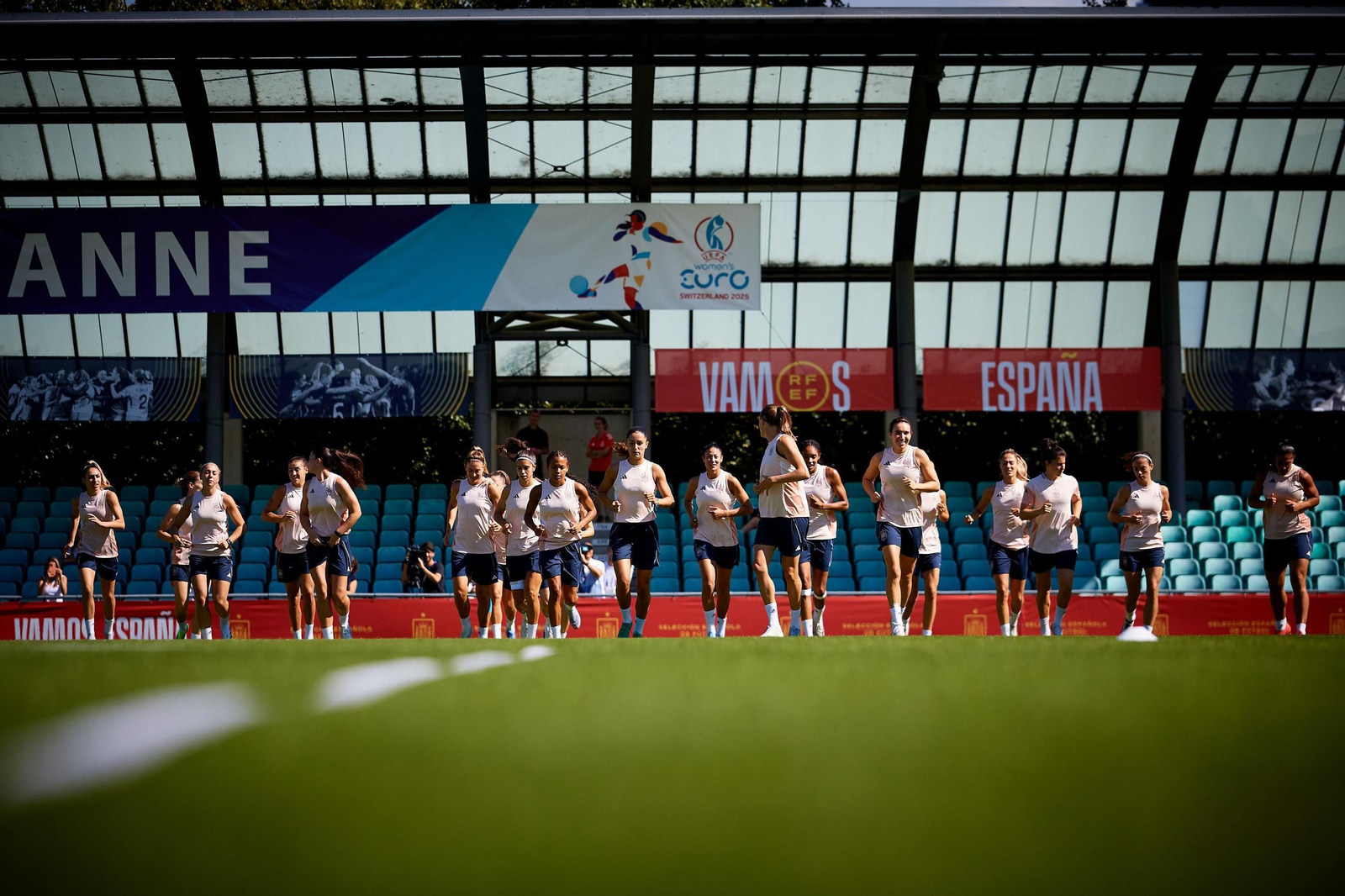 Las fotos de España antes de enfrentarse a Suiza en la Eurocopa femenina