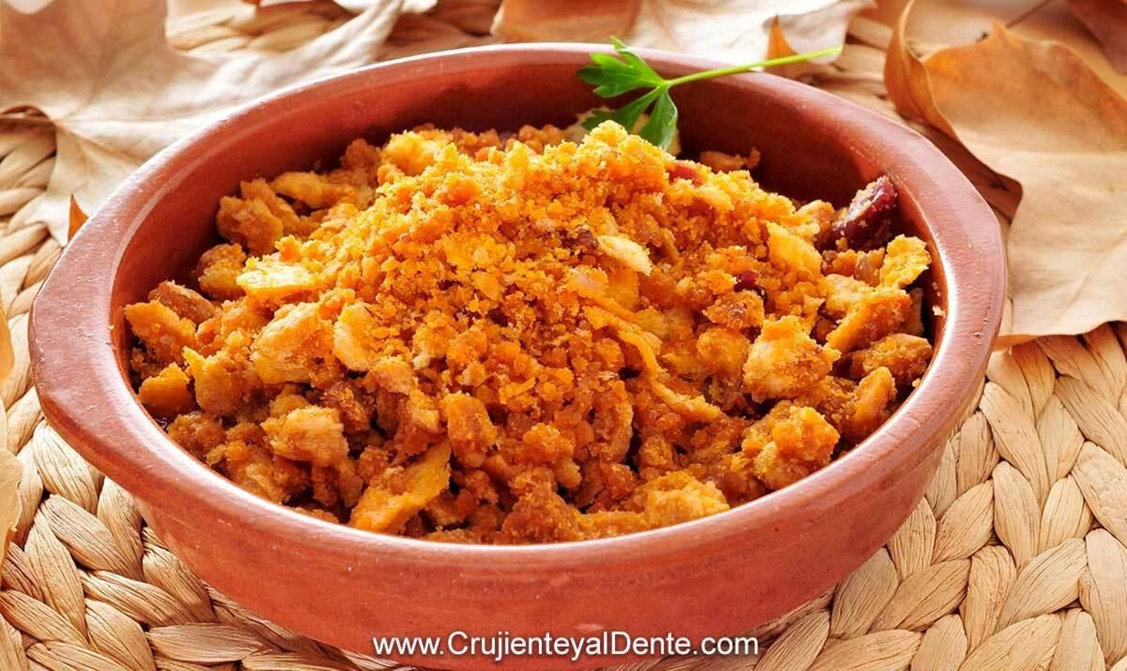 Plato de migas caseras.