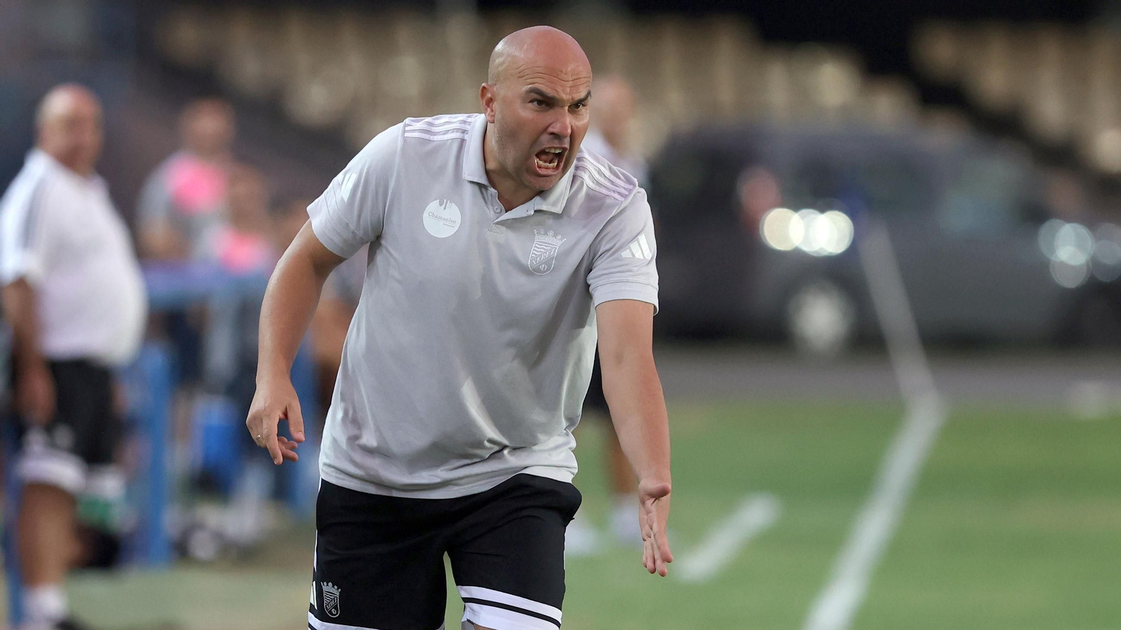 Diego Galiano, en el partido del Trofeo Feria de la Vendimia contra el Torremolinos.