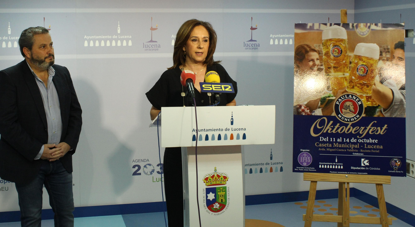 Un momento de la presentación de la segunda edición del Oktoberfest en Lucena.