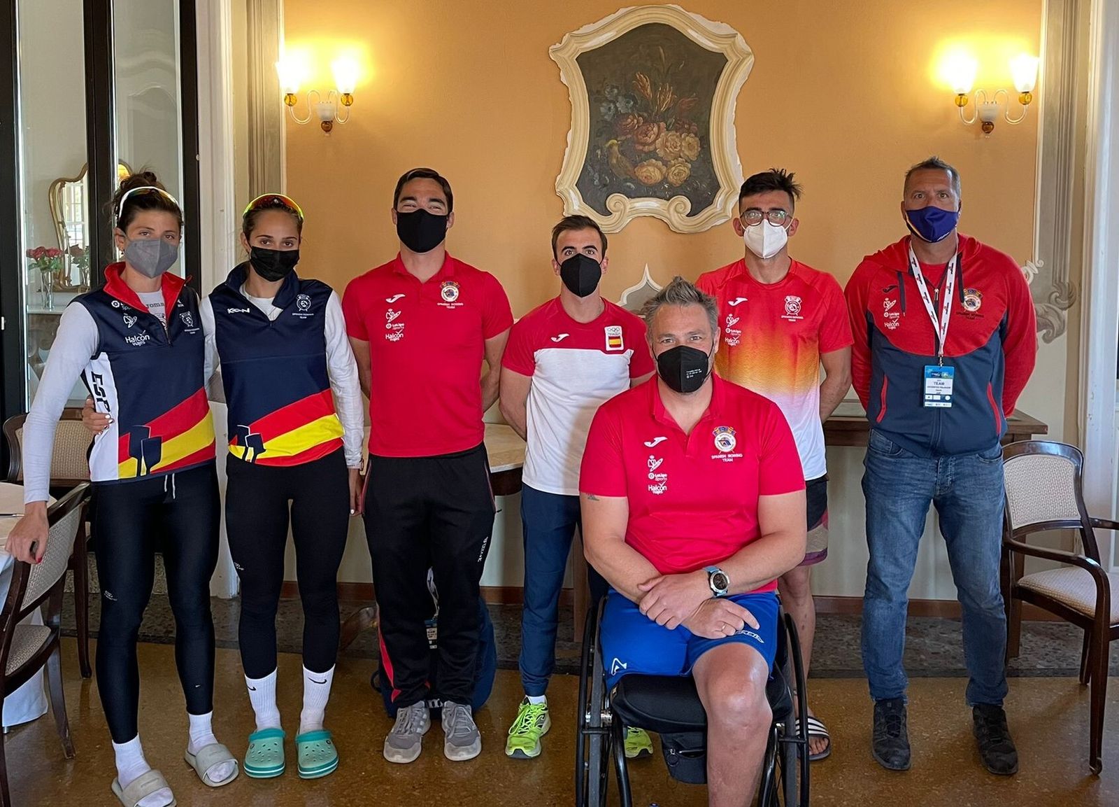 La delegación andaluza, en Varese.