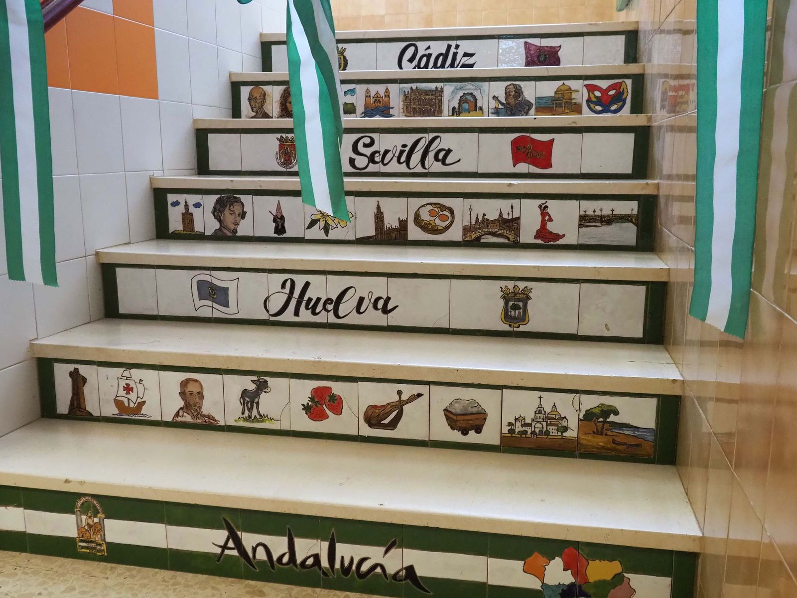 Varios peldaños de la Escalera de Andalucía