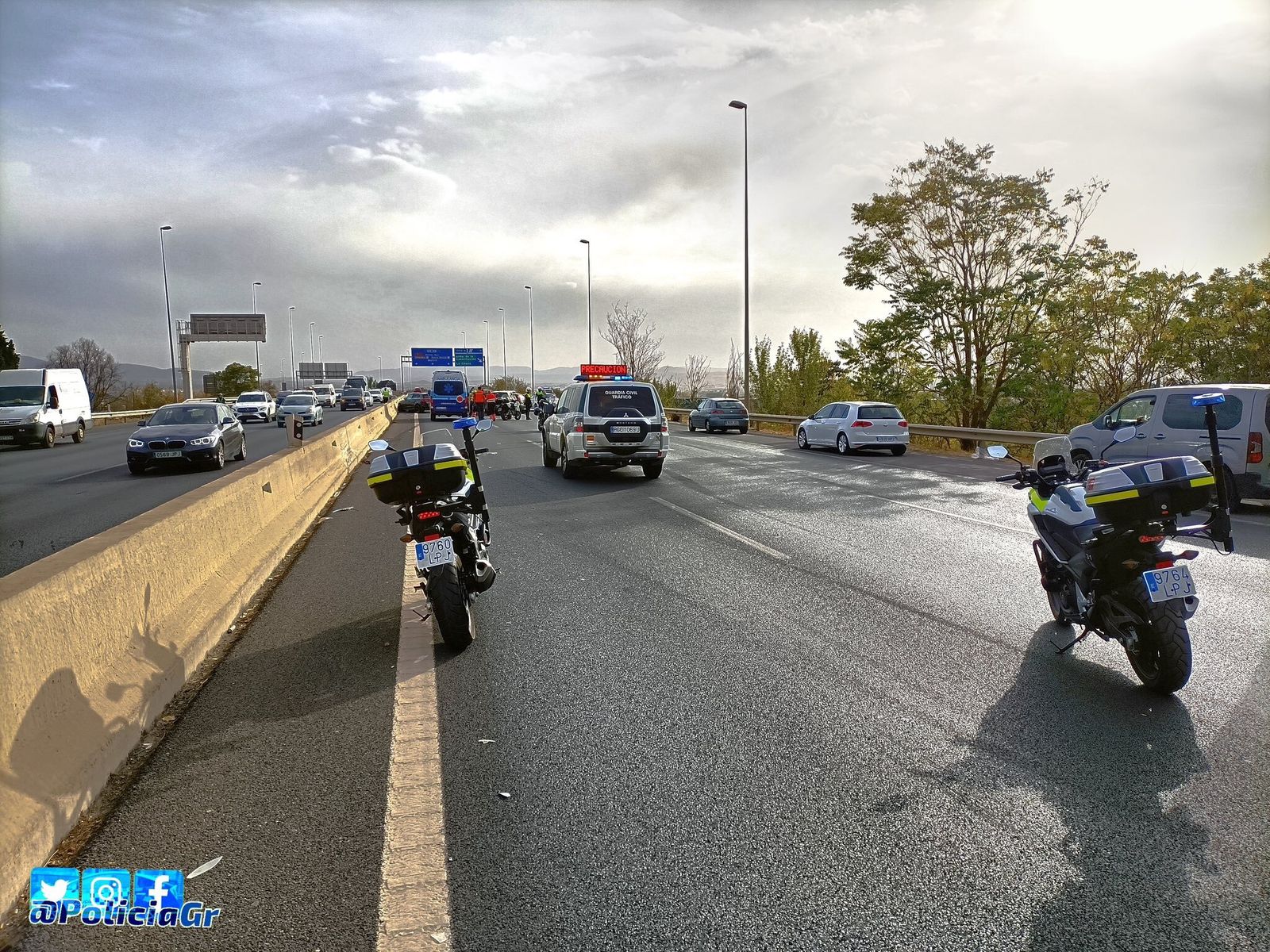 Imagen del accidente múltiple provocado por el conductor ahora detenido