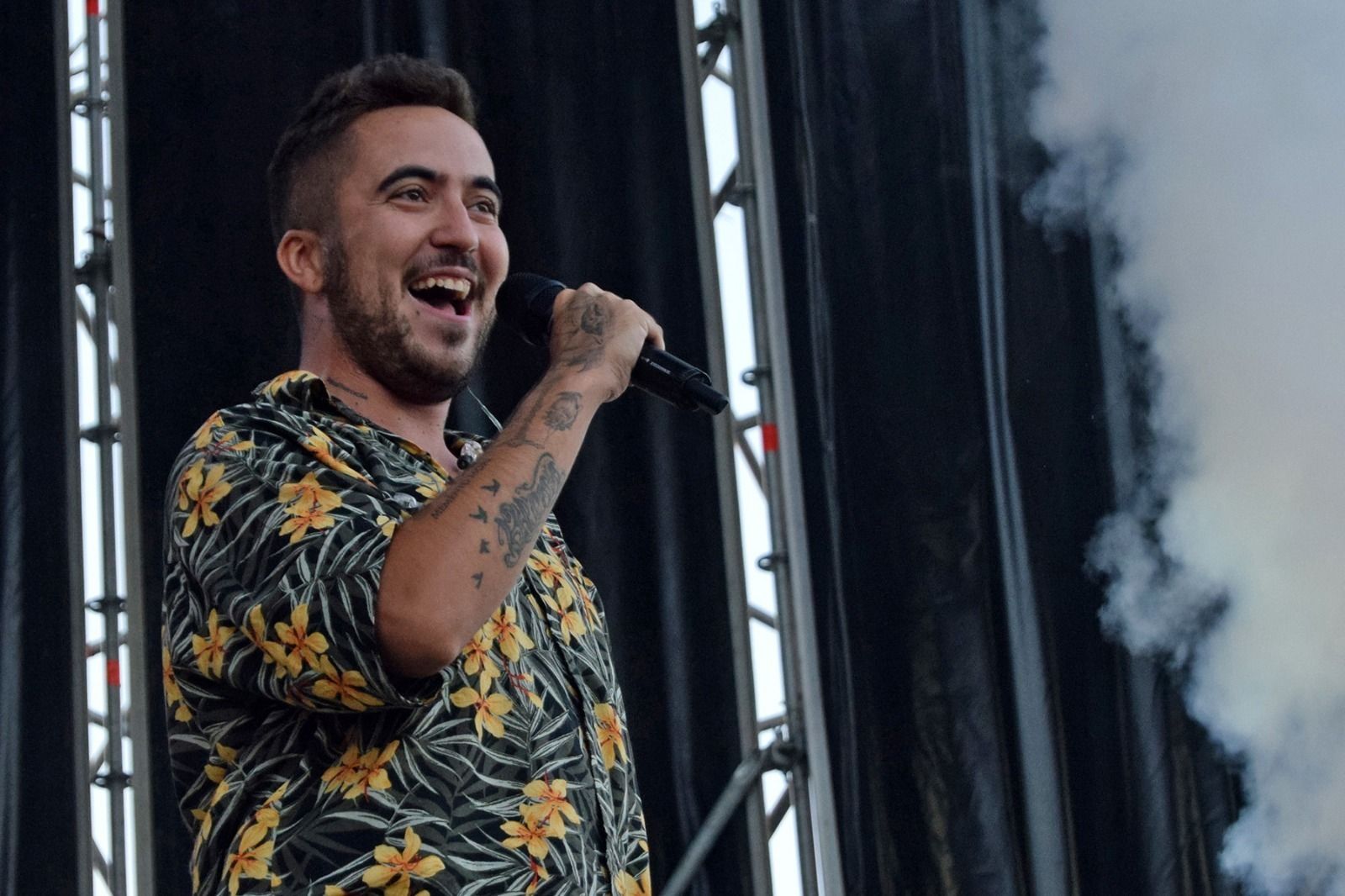 Beret durante una actuación el pasado verano.