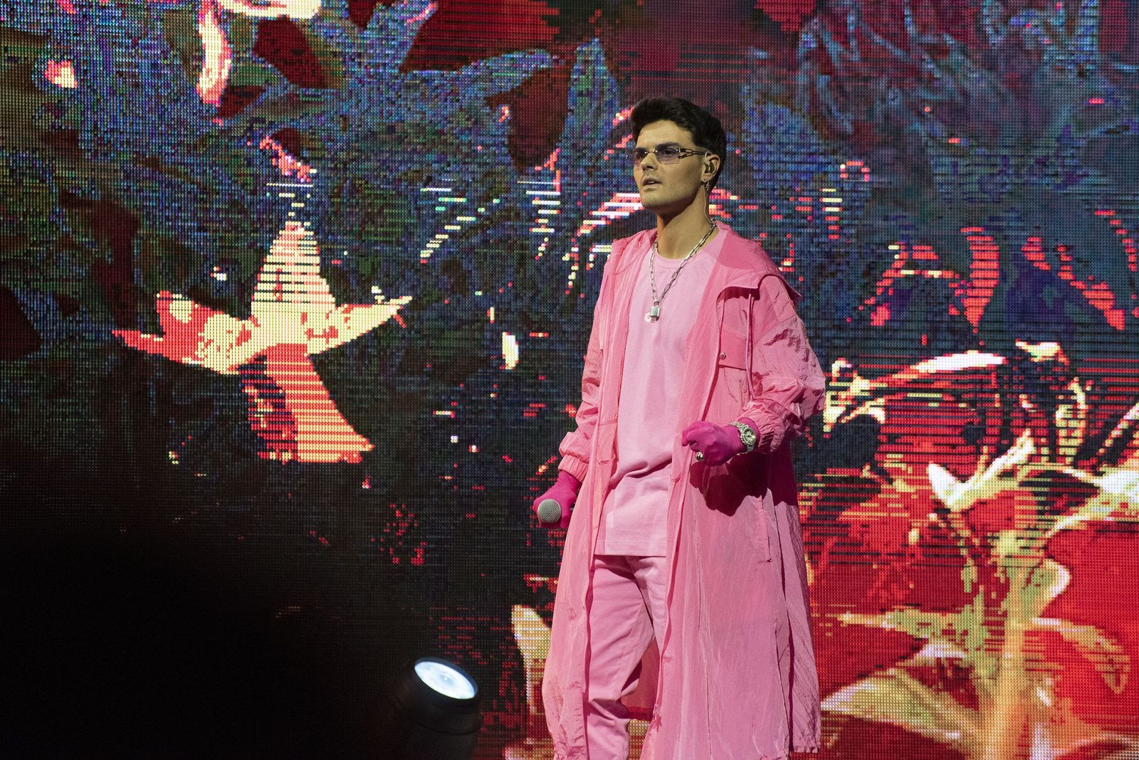 Abraham Mateo durante uno de sus últimos conciertos.