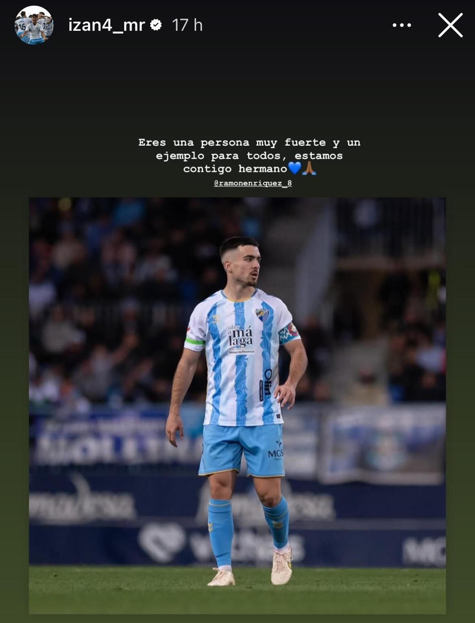 El fútbol se vuelca con Ramón Enríquez: "Estamos todos contigo"