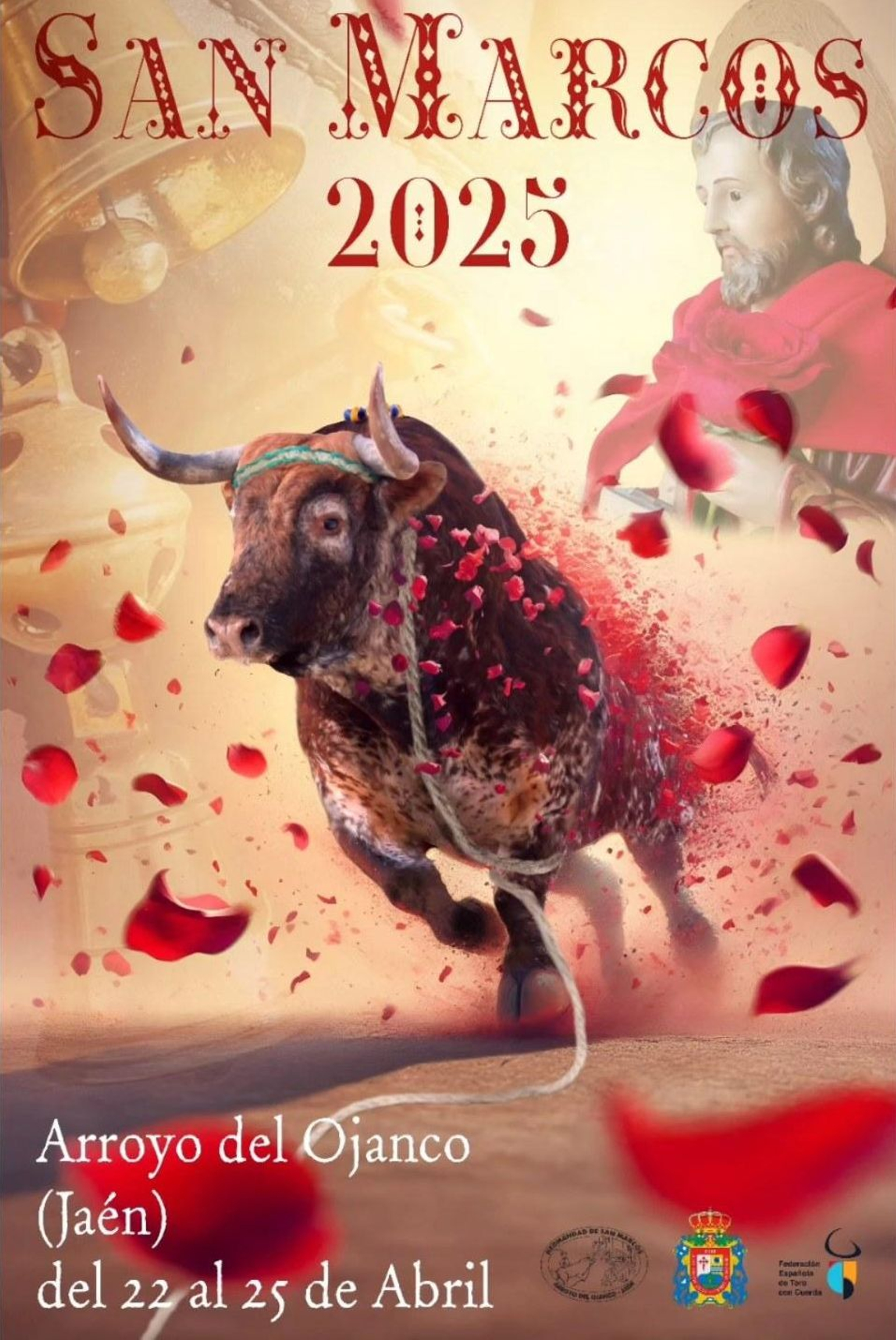 Cartel oficial de las Fiestas de San Marcos en Arroyo del Ojanco.