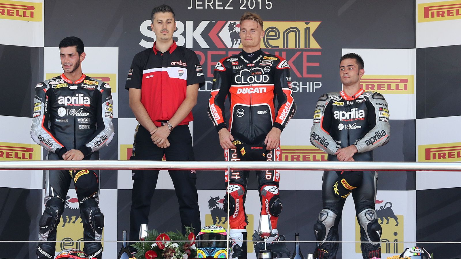 Jordi Torres, primer español en subir al podio en una carrera de Superbike en Jerez.