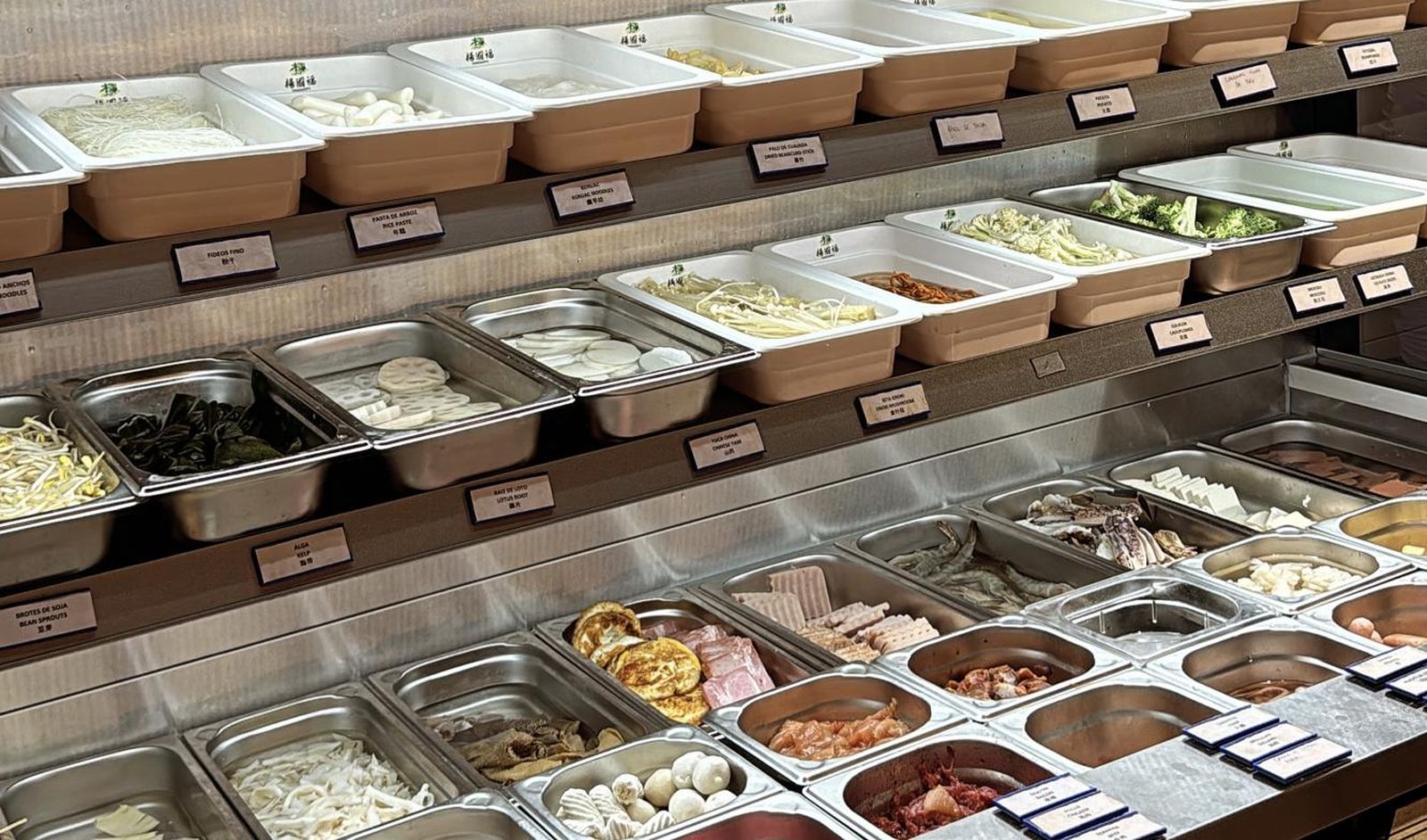 Imagen de una de las zonas de comida de Malatang