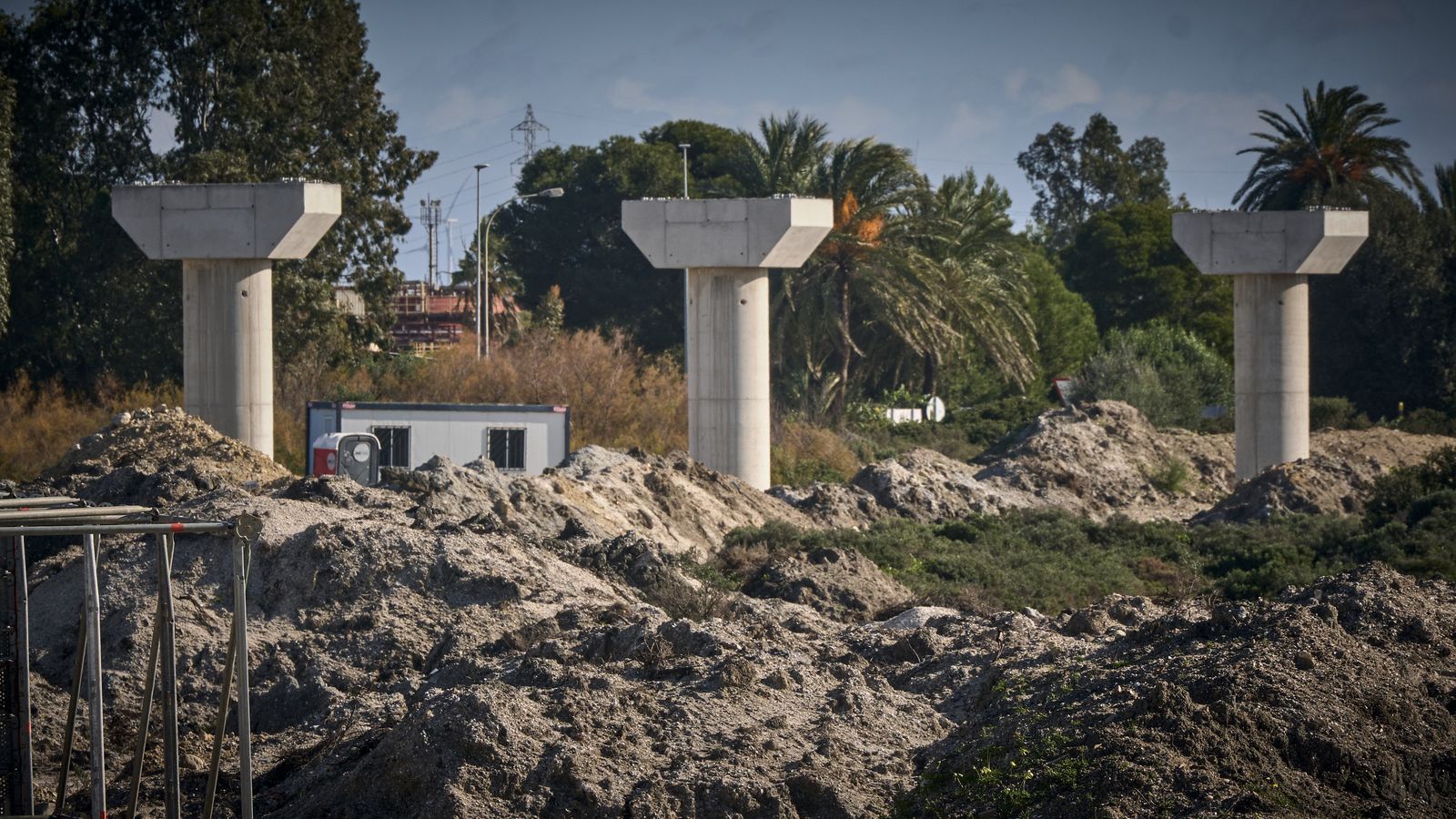 Imágenes del estado actual de la obra del trazado ferroviario de La Cabezuela