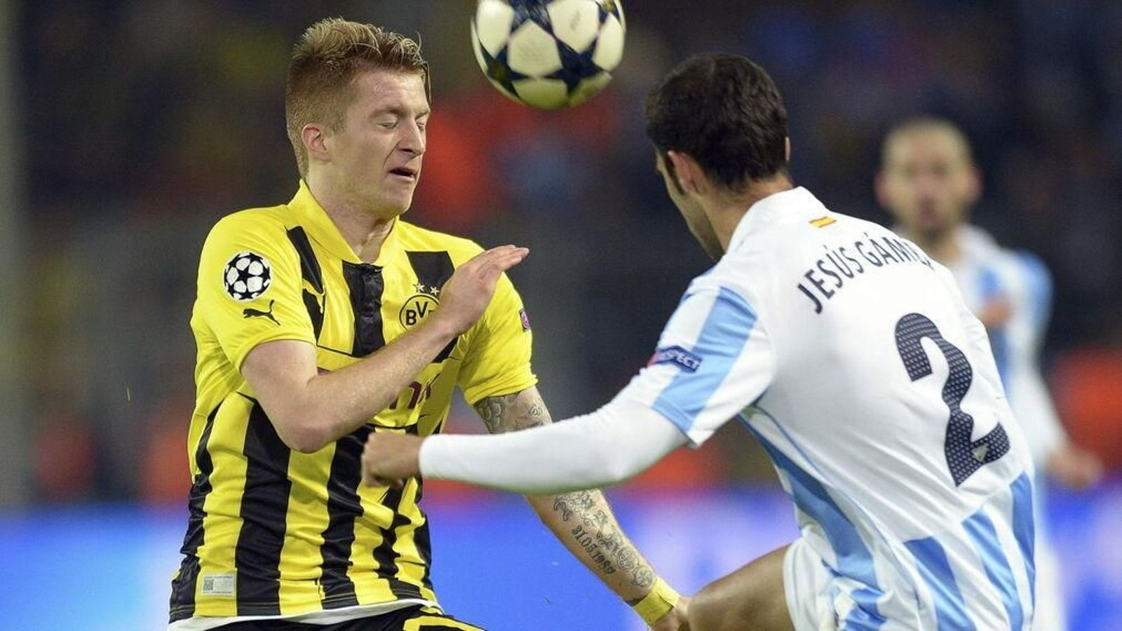 Las imágenes del Borussia Dortmund-Málaga, que cumple siete años.