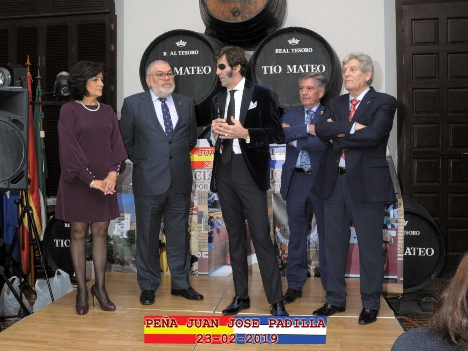 Padilla, durante su intervención ante socios y amigos para agradecer el homenaje