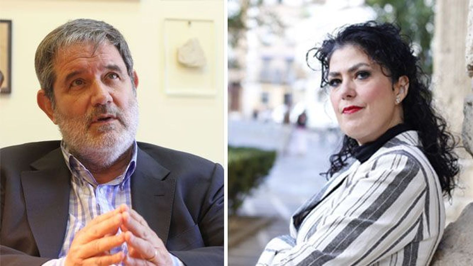 El catedrático americanista Pablo Emilio Pérez-Mallaína y La periodista y escritora Eva Díaz Pérez.