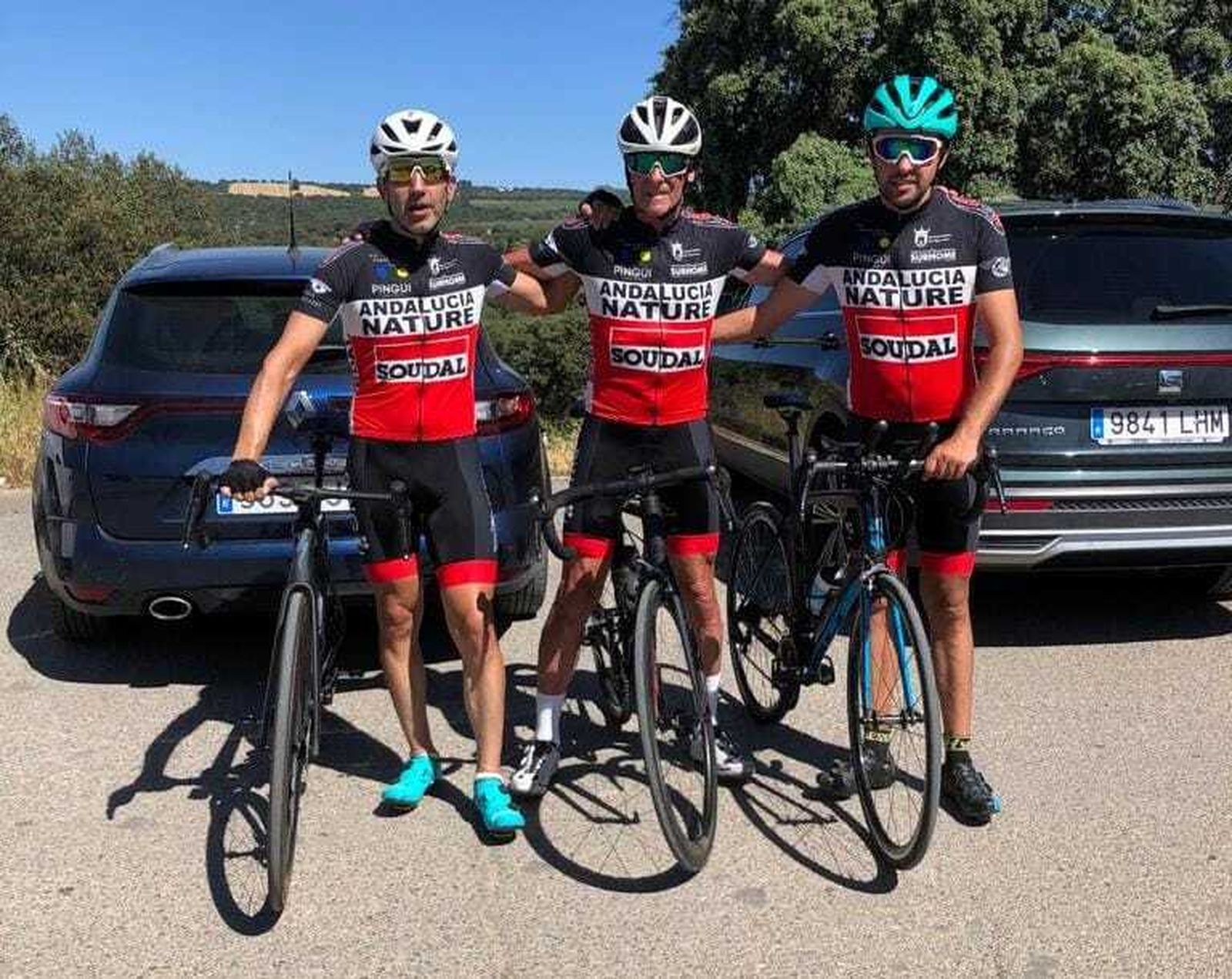David Fernández, Rafael Jimenez y Joaquín Garnica, del Andalucía Nature