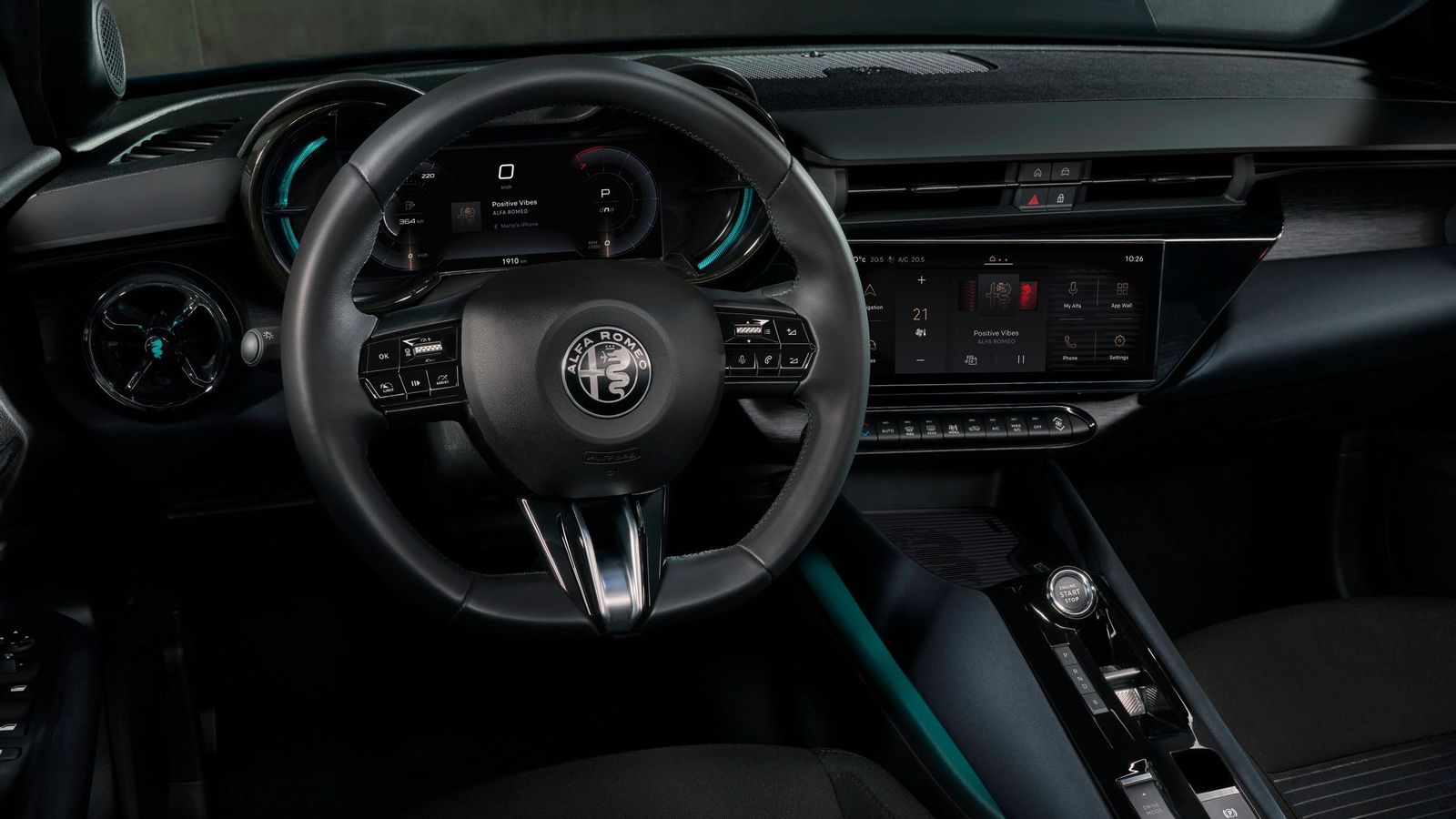 El diseño interior del Junior Ibrida Q4 no diferirá del que tienen las Ibrida a la venta más allá de las funciones específicas de su mando de control de modos de conducción.