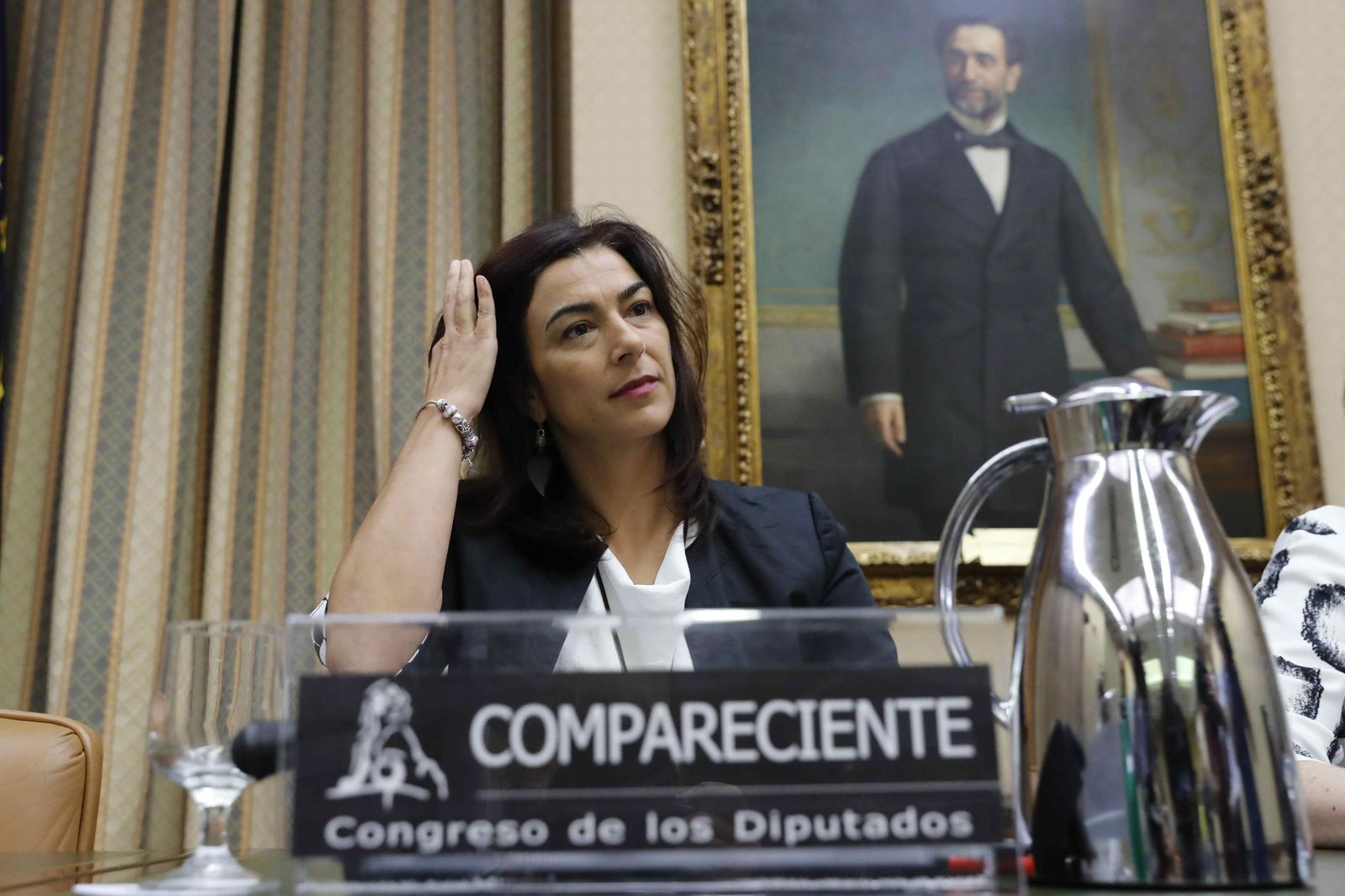 María José Rienda, presidenta del CSD, durante una comisión en el Congreso de los Diputados de este mes.