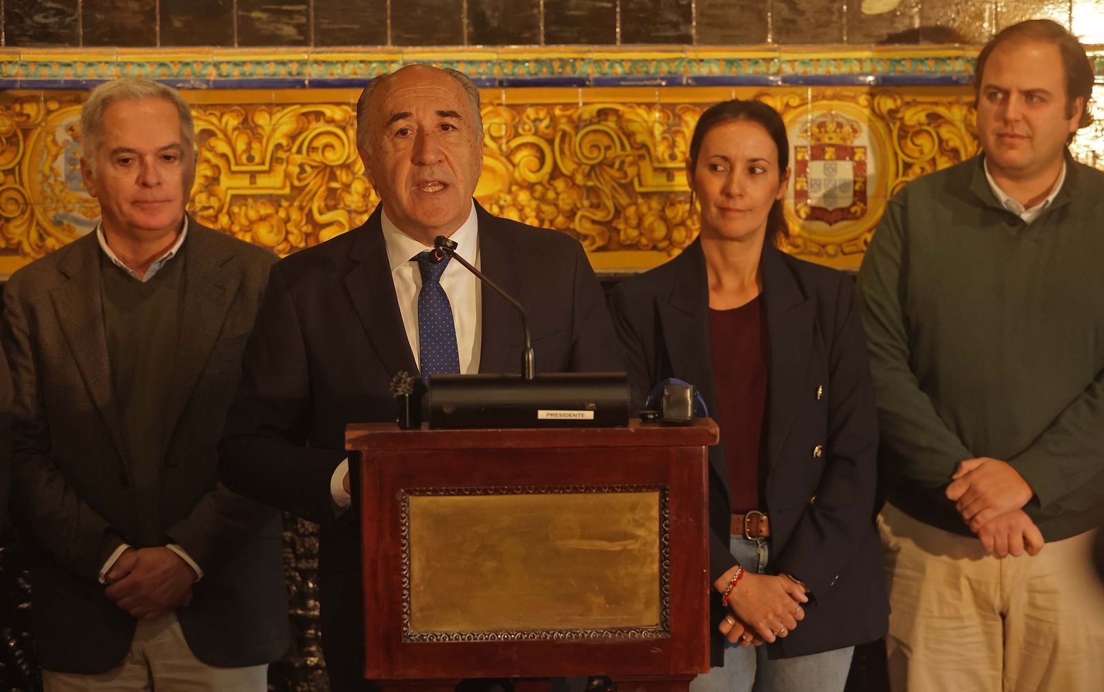 Fotos de la rueda de prensa de José Ignacio Landaluce tras el archivado de la denuncia del PSOE por la Fiscalía del Tribunal Supremo