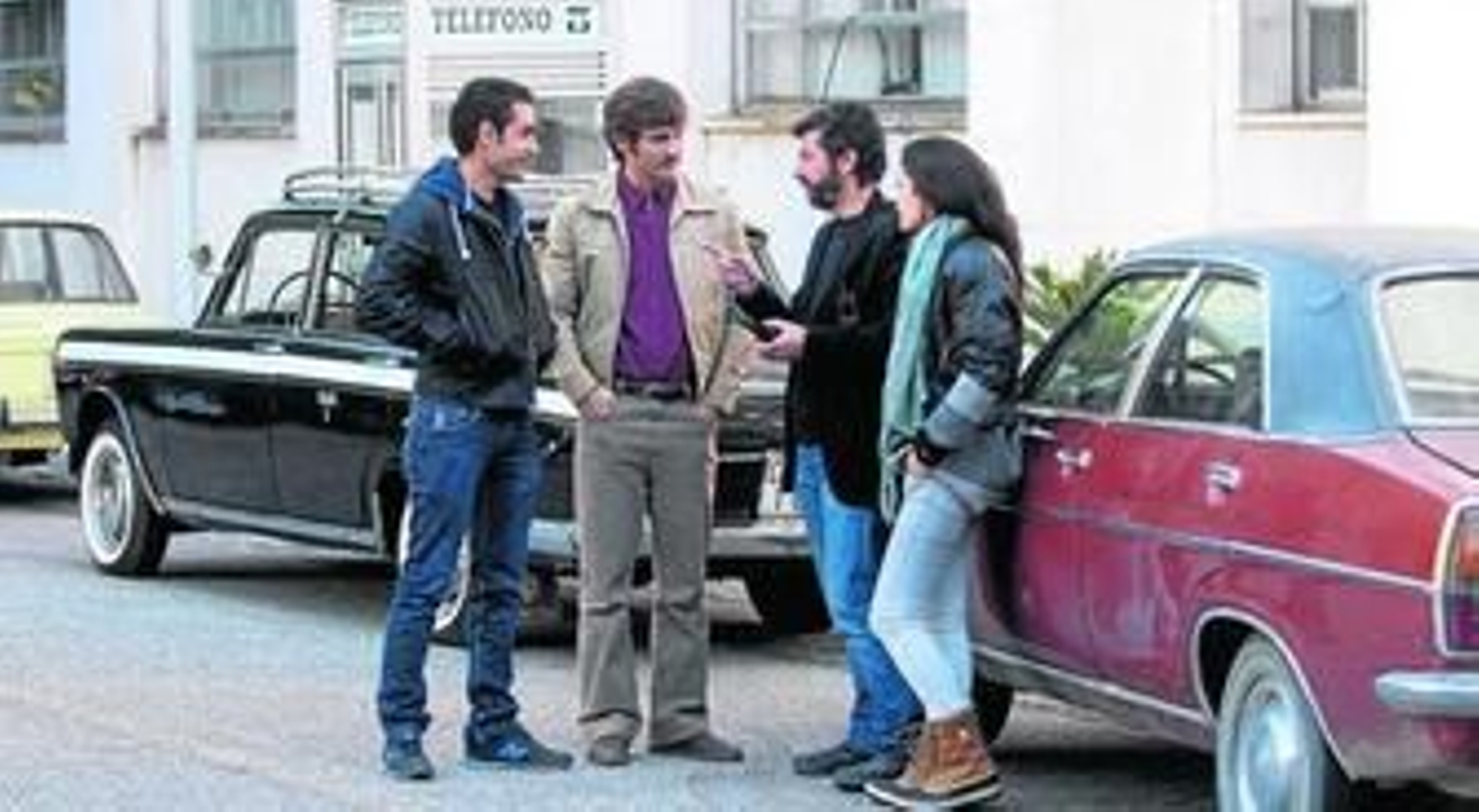 La actriz Cecilia Villanueva, durante un receso del rodaje.