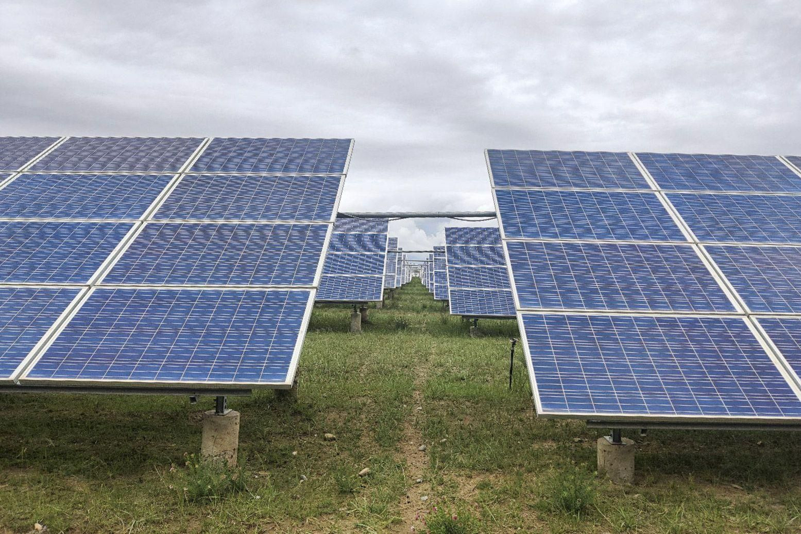 Un parque fotovoltaico.