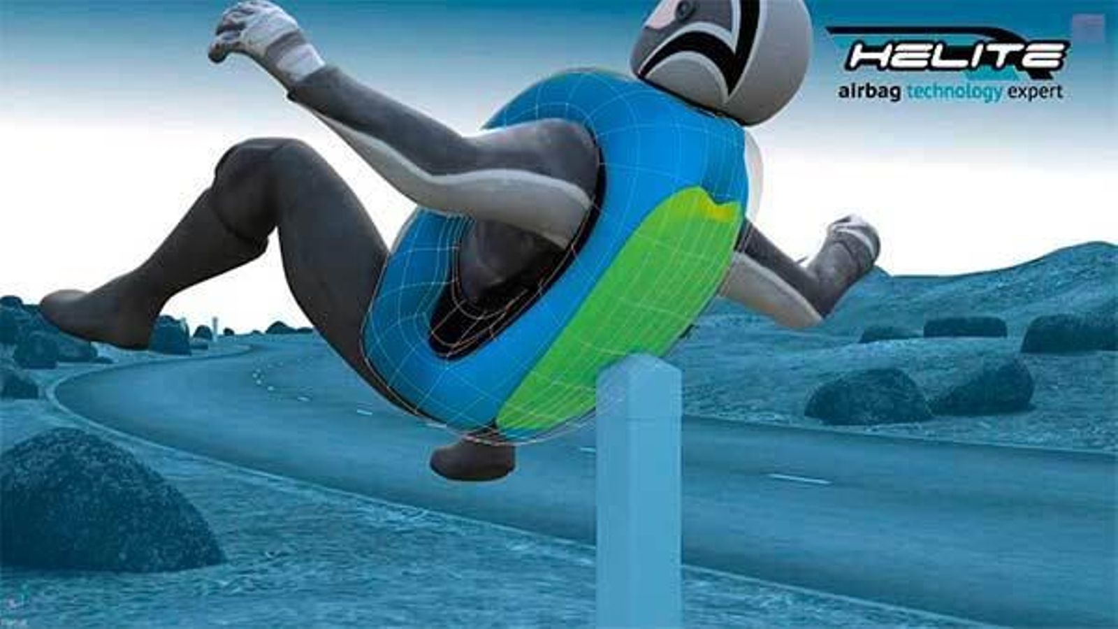 El hinchado del airbag puede minimizar las consecuencias de un impacto contra la infraestructura viaria, otros vehículo o el suelo.