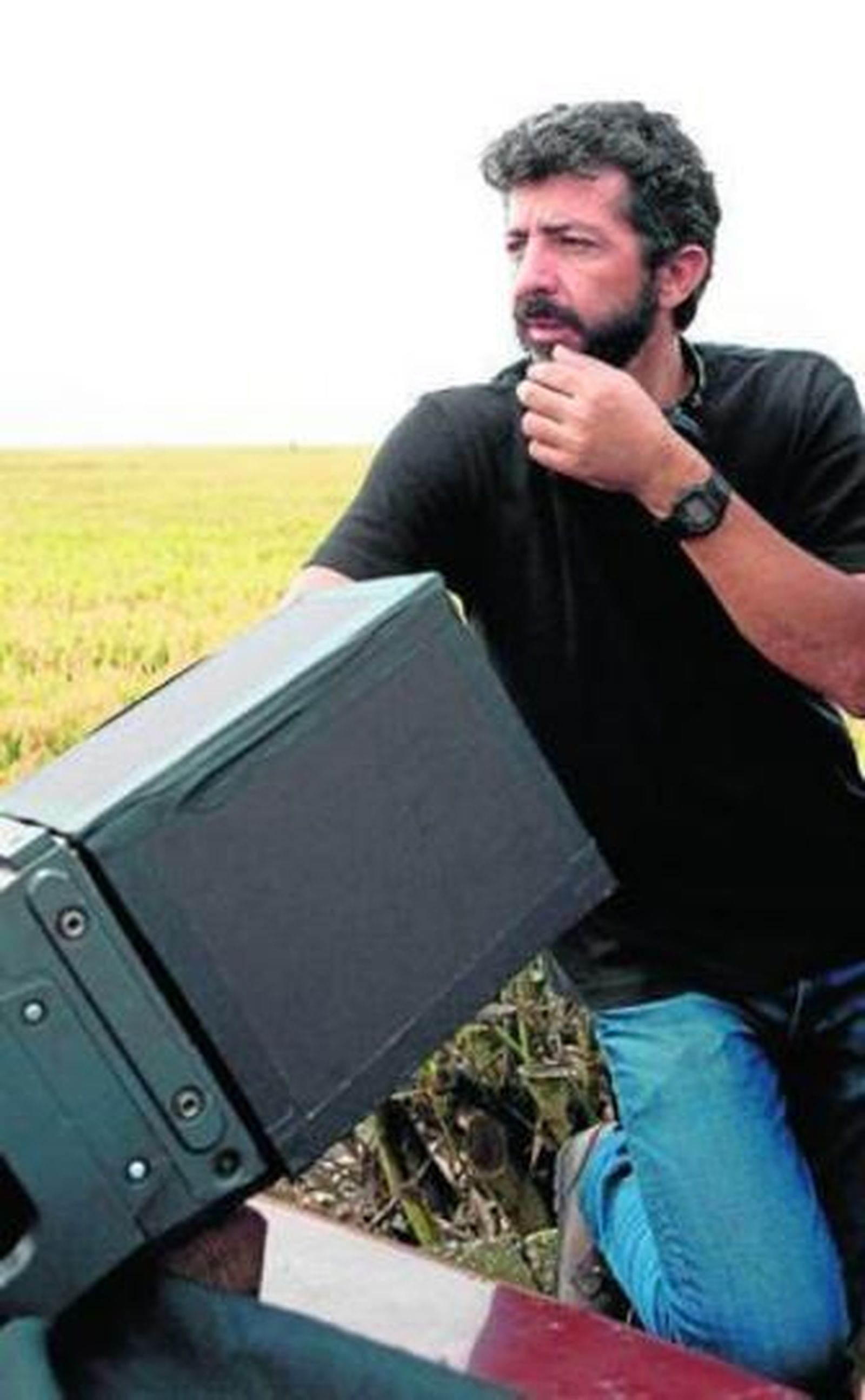 Alberto Rodríguez, durante el rodaje de 'La isla mínima'.