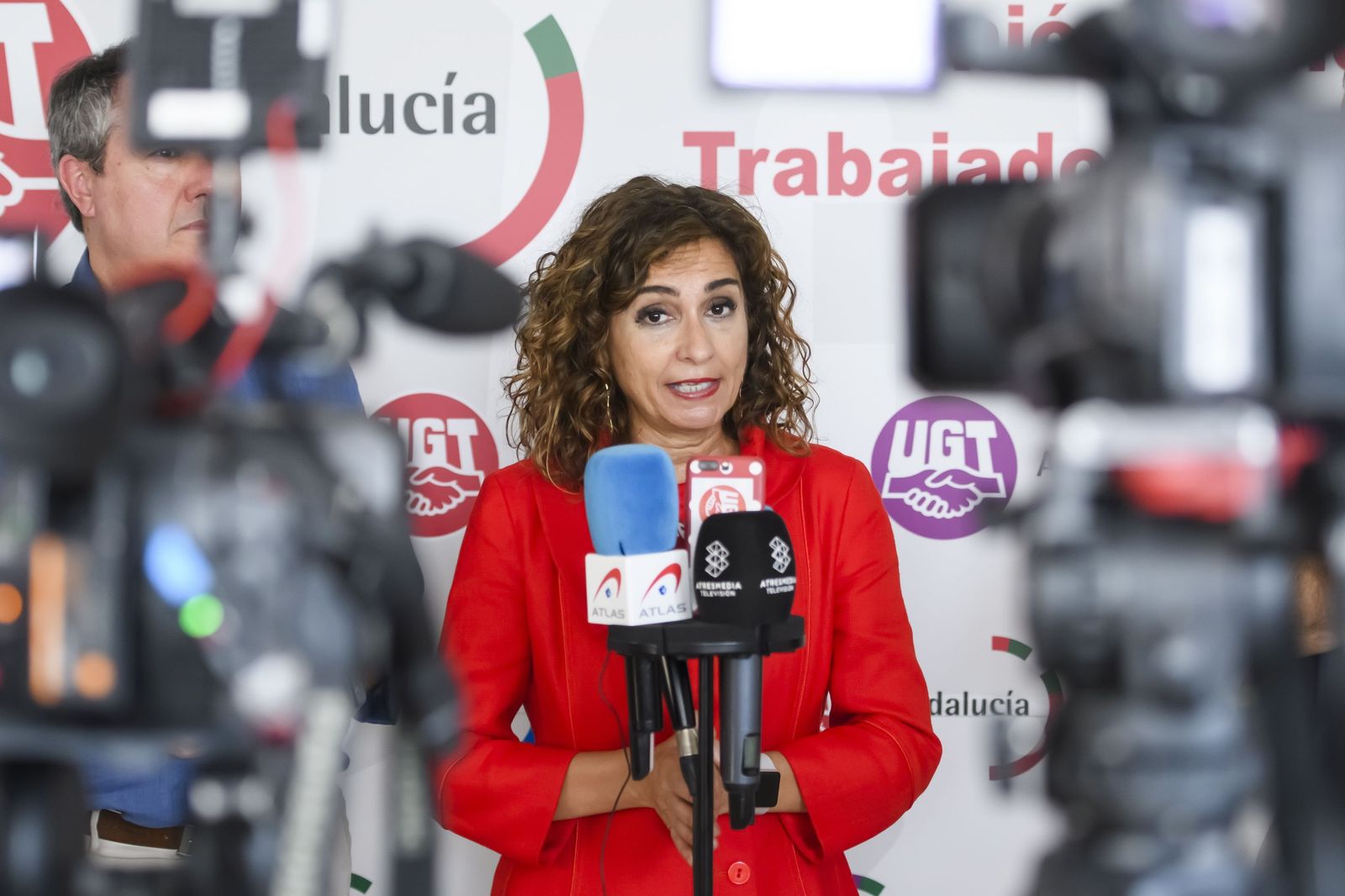 La ministra de Hacienda, María Jesús Montero, este lunes en Sevilla