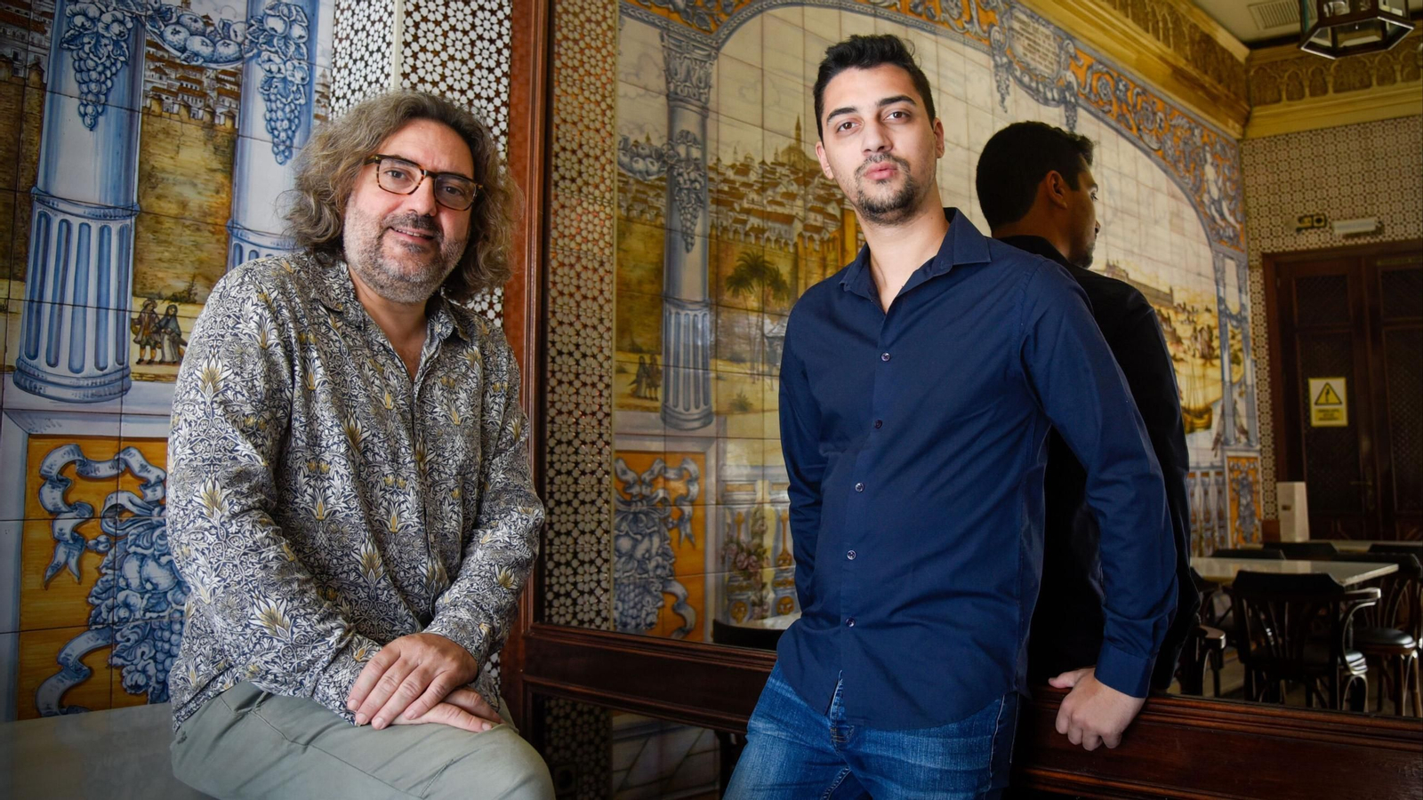 Antonio Serrano y Kaele Jiménez un momento antes de la entrevista