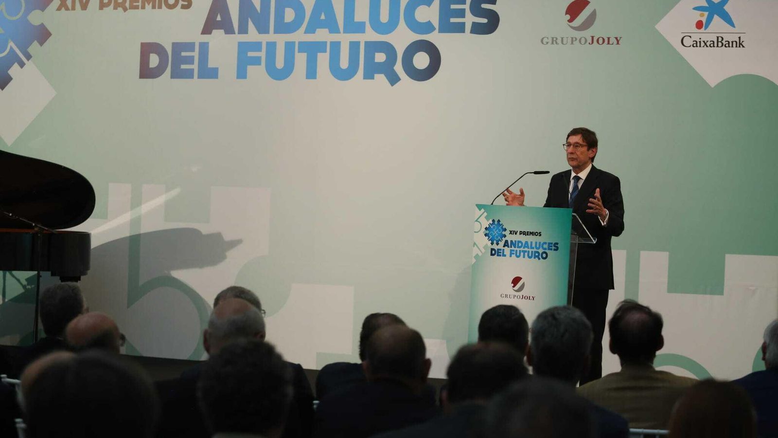 El presidente de Caixabank durante su intervención en los premios Andaluces del Futuro El presidente de Caixabank durante su intervención en los premios Andaluces del Futuro