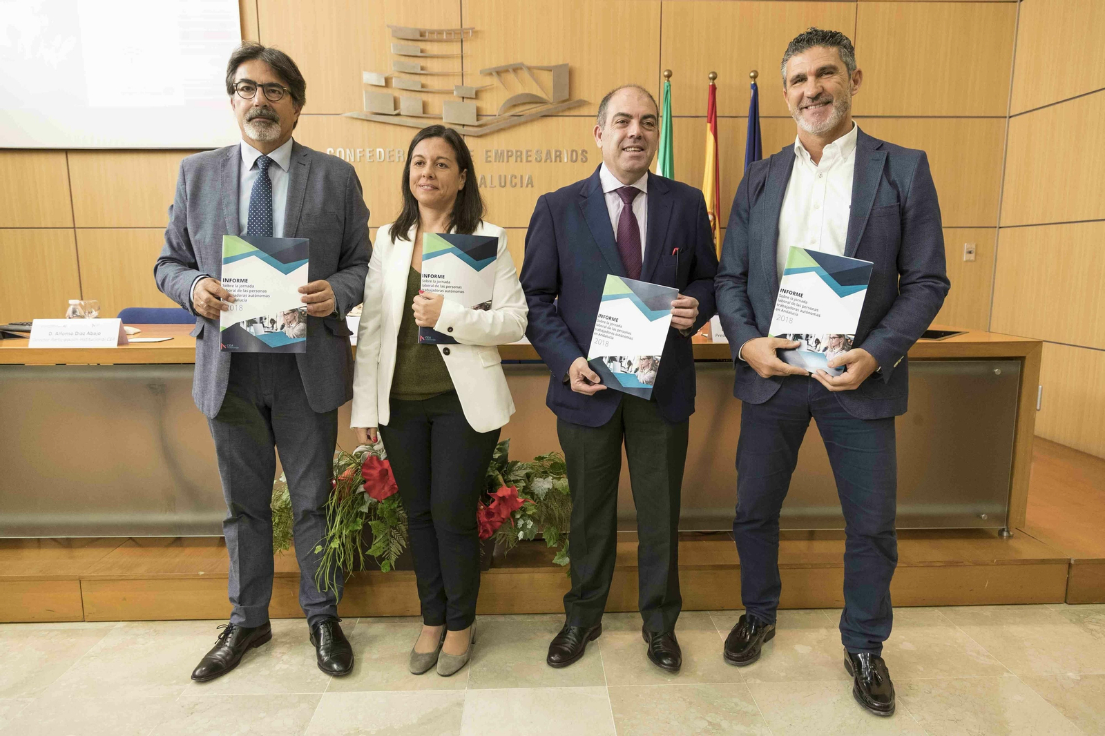 Presentación del estudio sobre el trabajo por cuenta propia en Andalucía, elaborado por la Confederación de Empresarios de Andalucía.