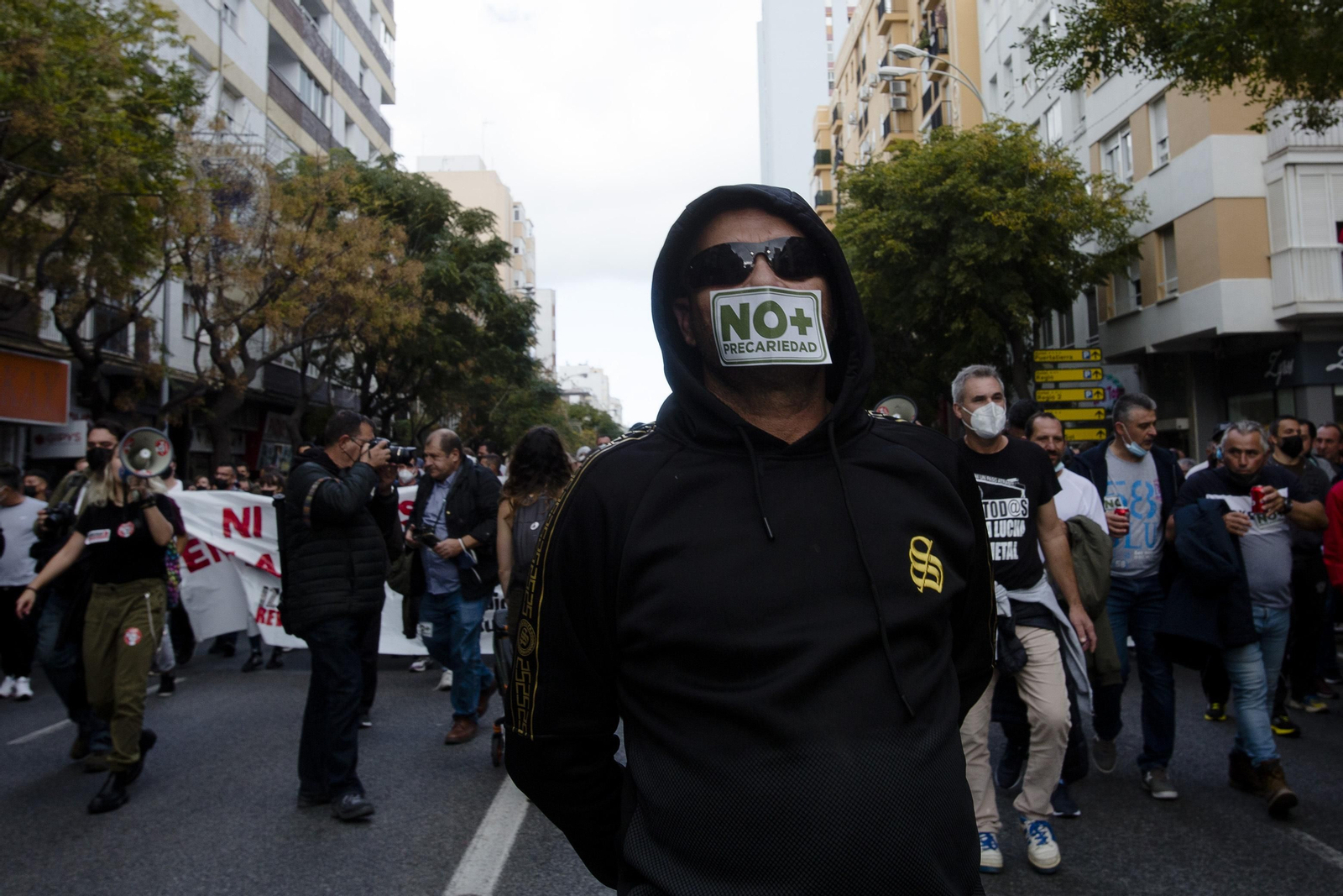 Imágenes de la manifestación por la huelga del metal